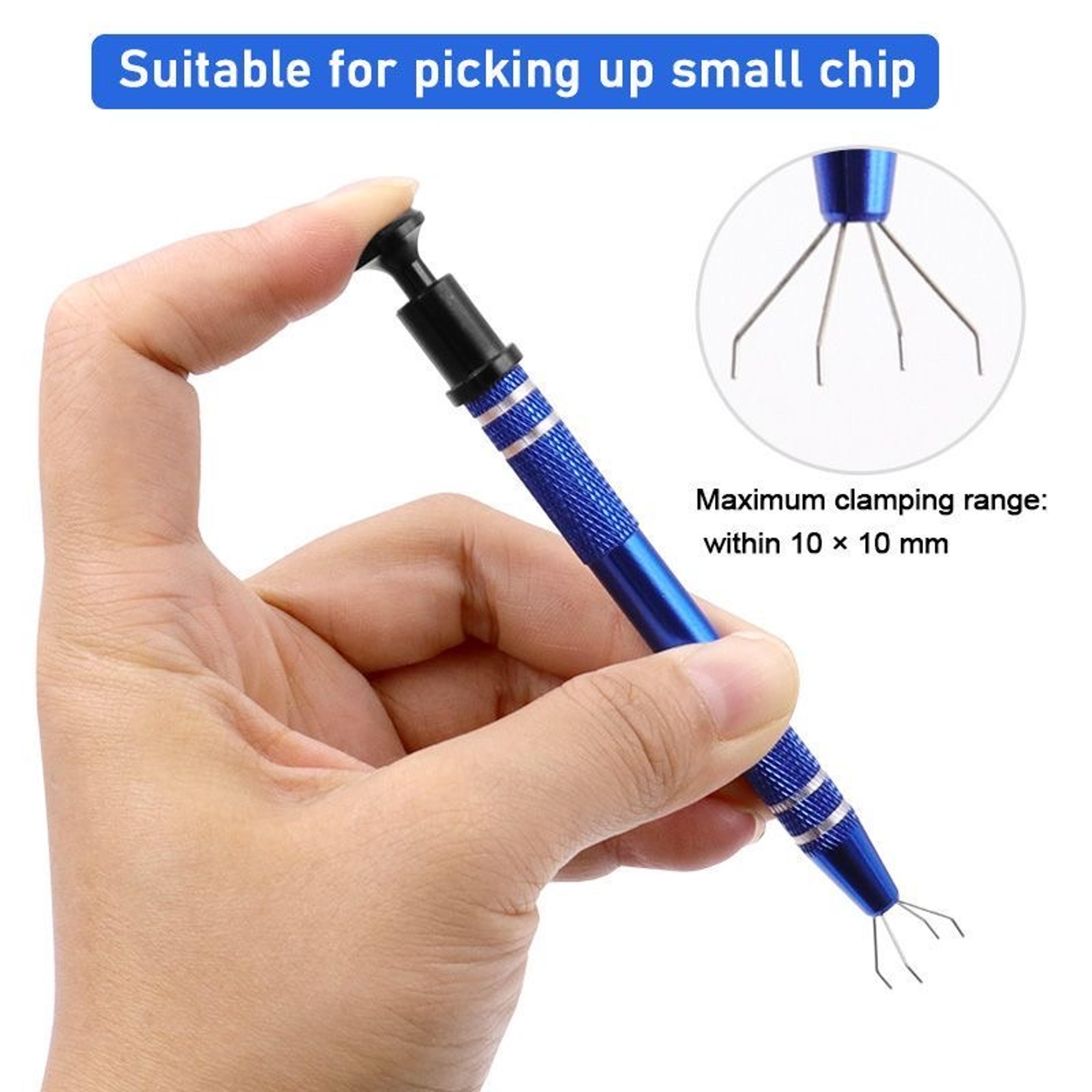 Electronic Component Grabber Tool 4 Claw IC BGA Chip Gripper Extractor Screw Picker Pick Up Pen For 2