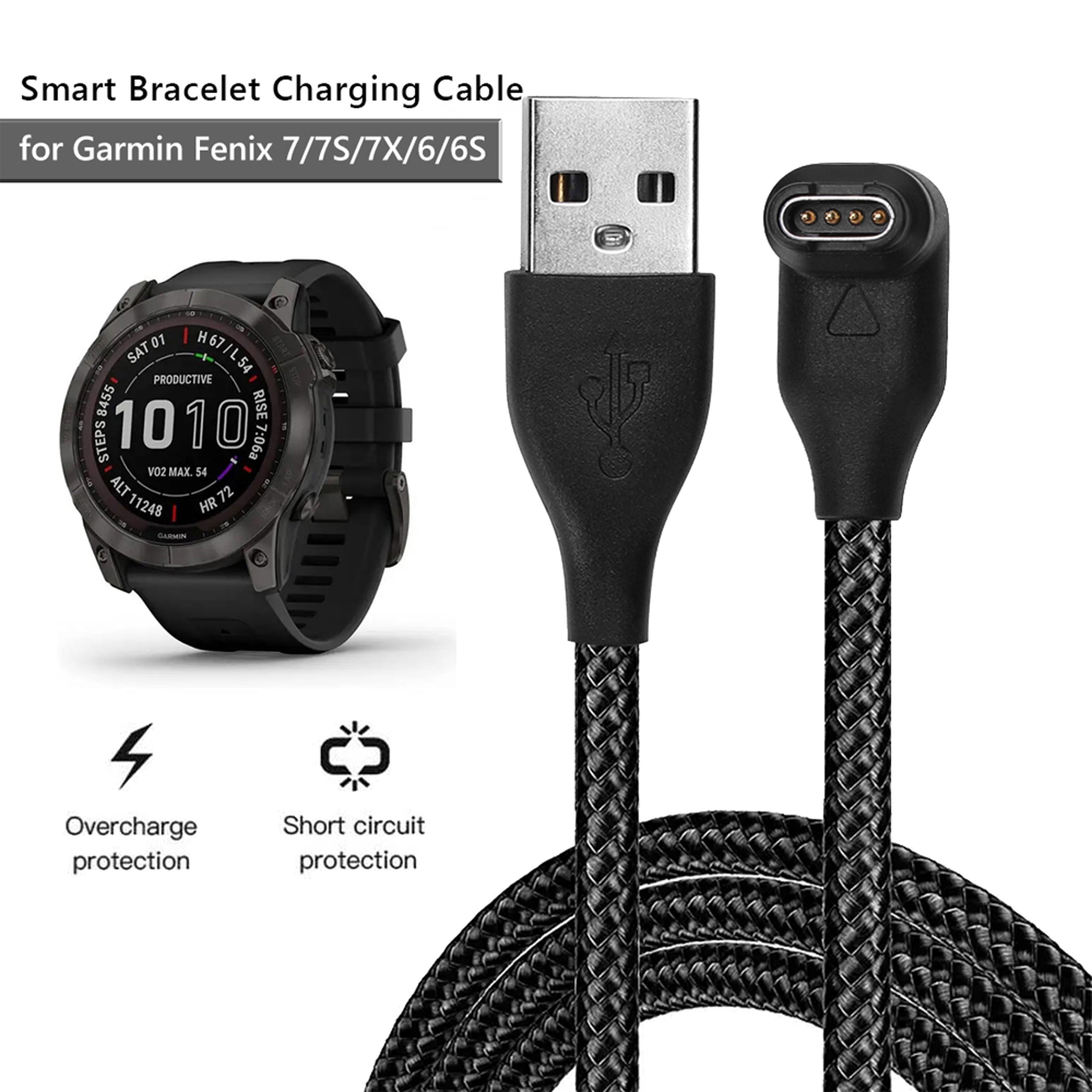 premium usb charger cable for garmin fenix, vivoactive 3, forerunner 945 fast charge & sync cord