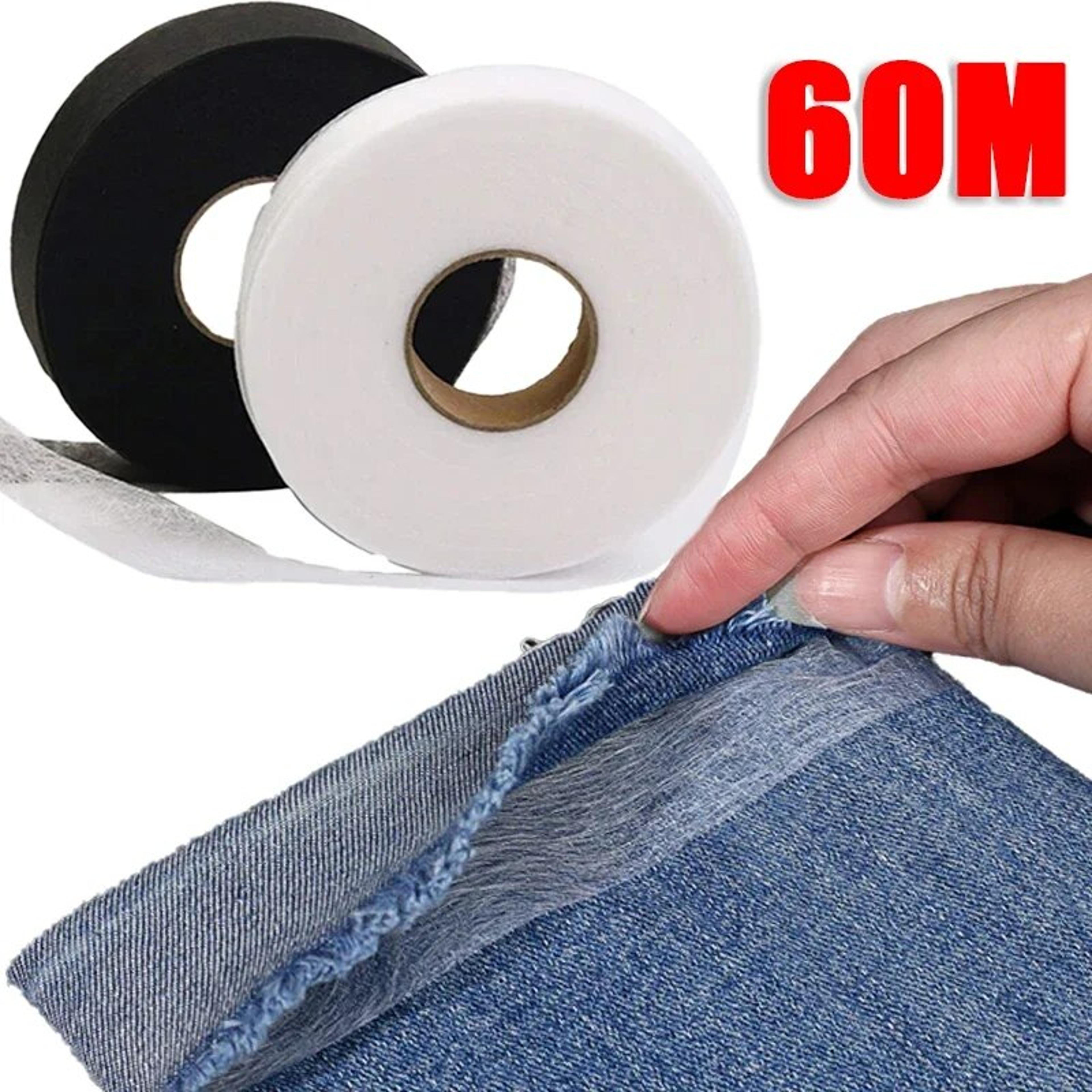 self-adhesive pants hem tape: diy iron-on tape for clothes shortening - 60m household sewing accessory