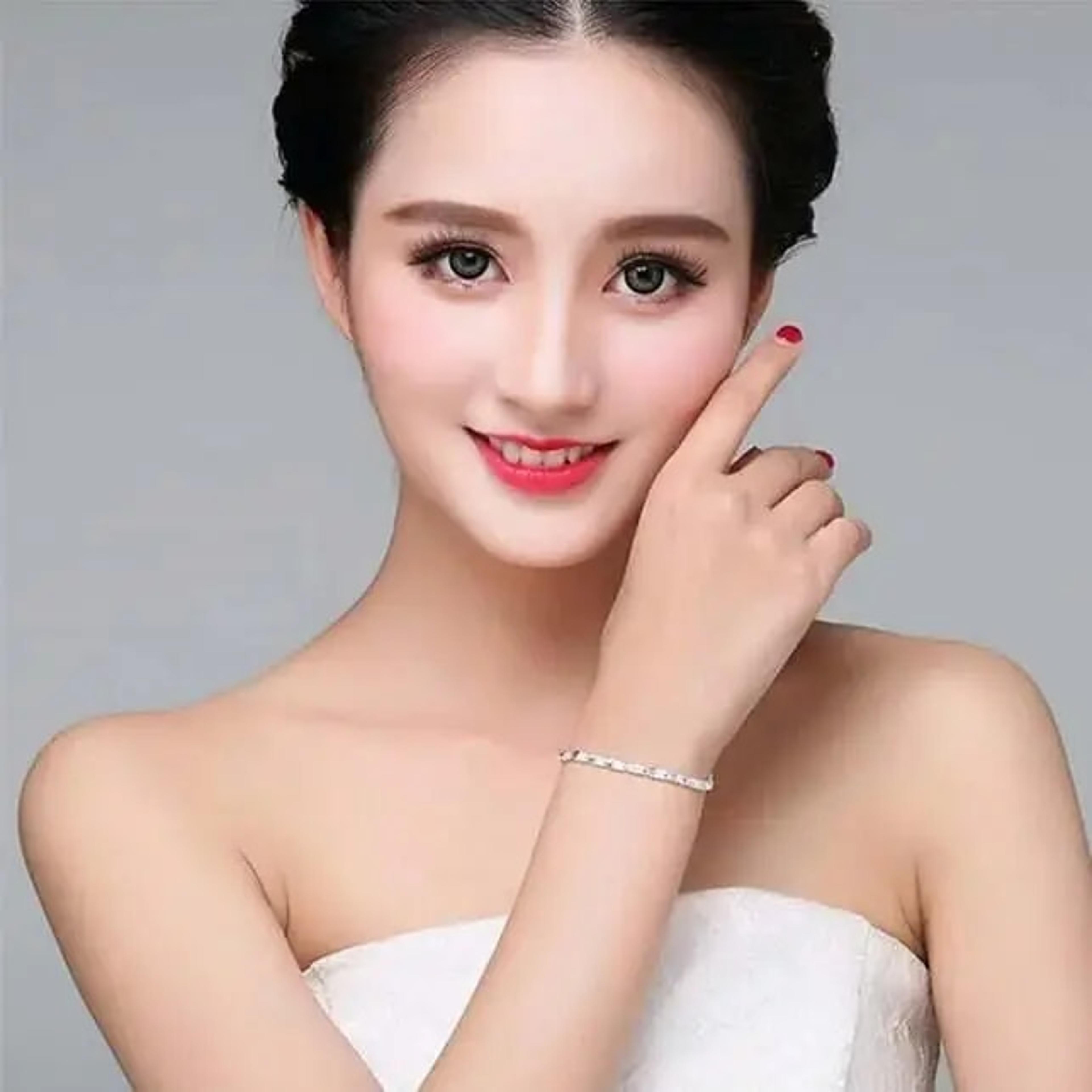 sterling silver heart leaf bracelet for women - elegant 925 wedding jewelry, 20cm/8inch fashion chain