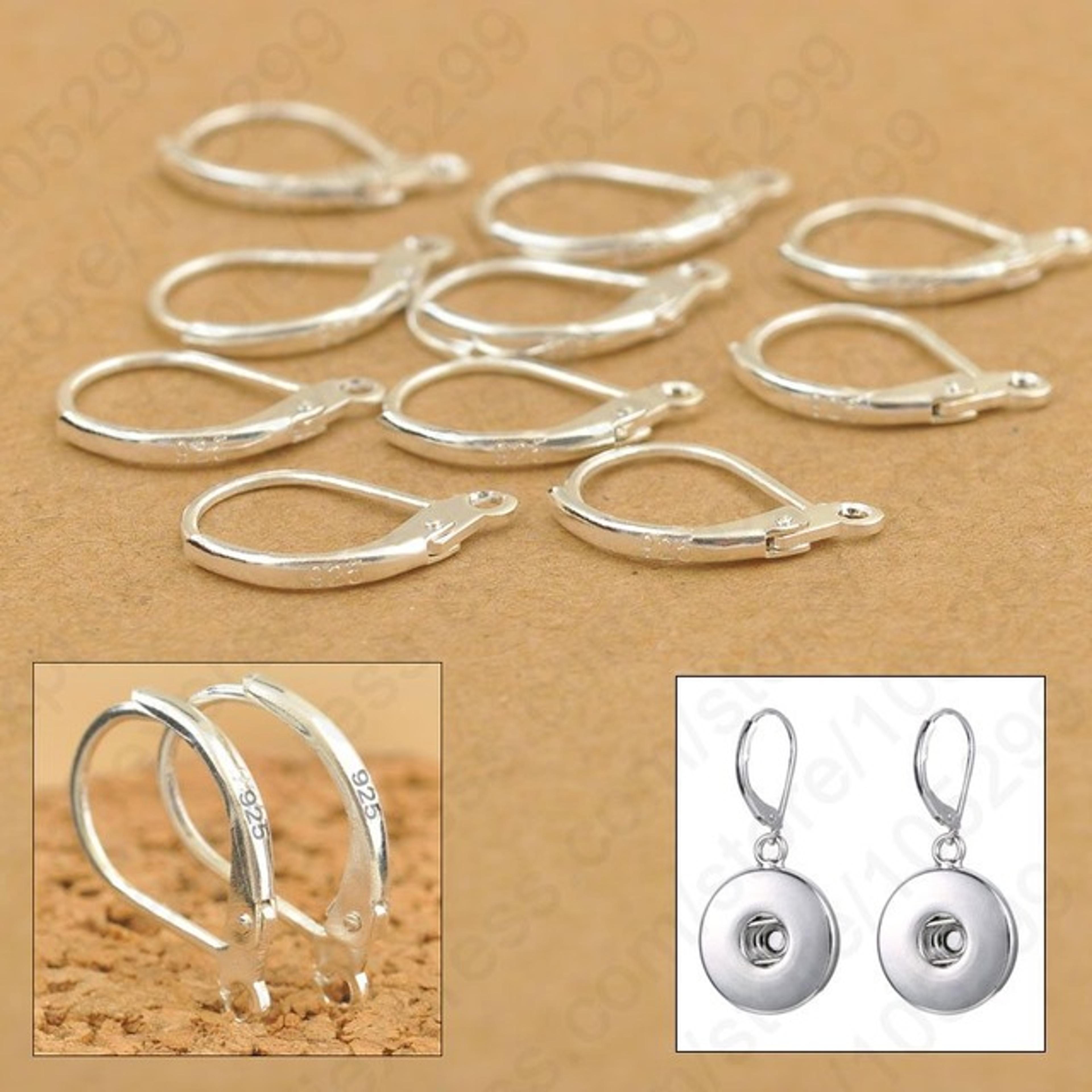 100pcs 925 sterling silver earring hooks: diy beading findings & leverback components