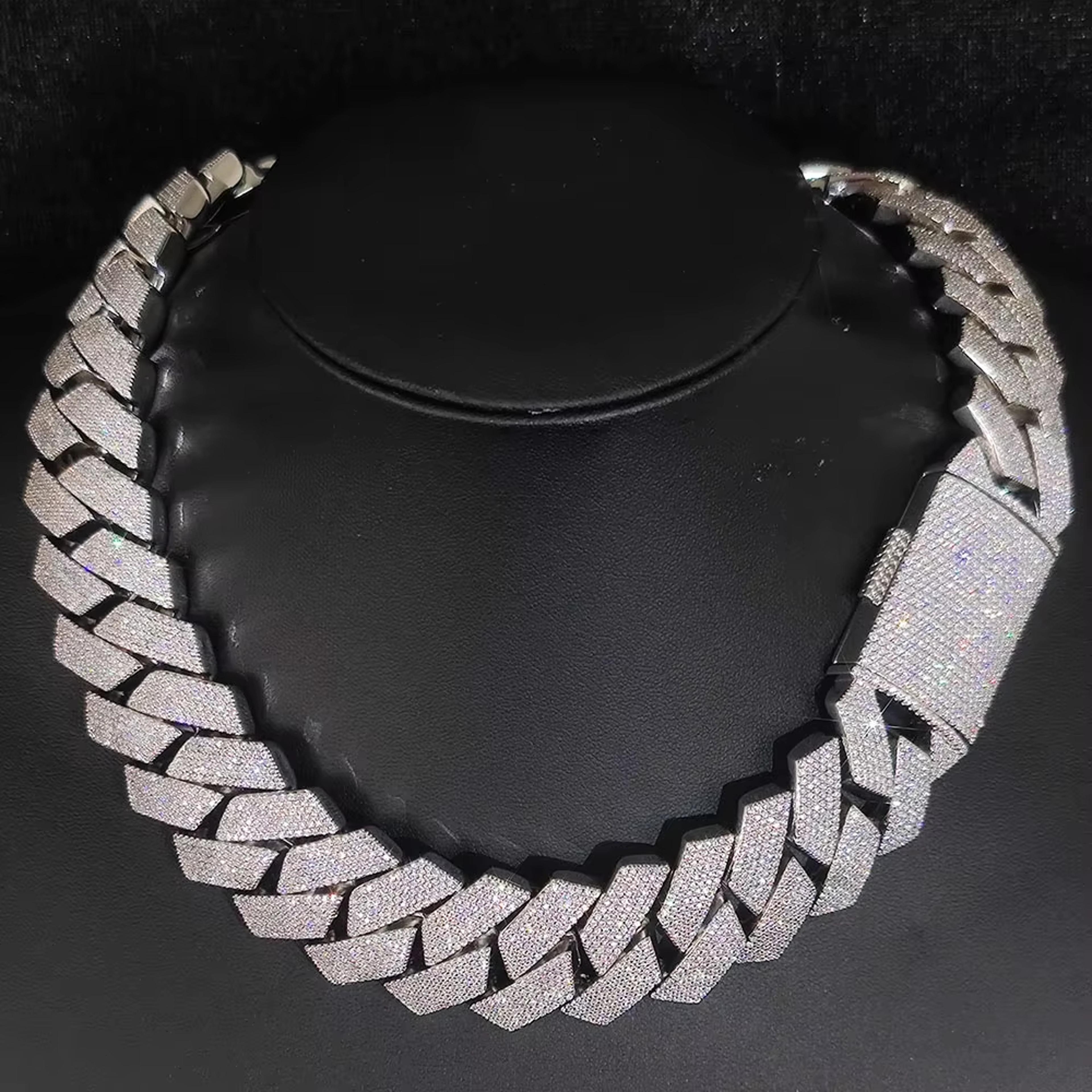 heavy cuban link chain iced out necklace gold plated hip hop jewelry for men and women