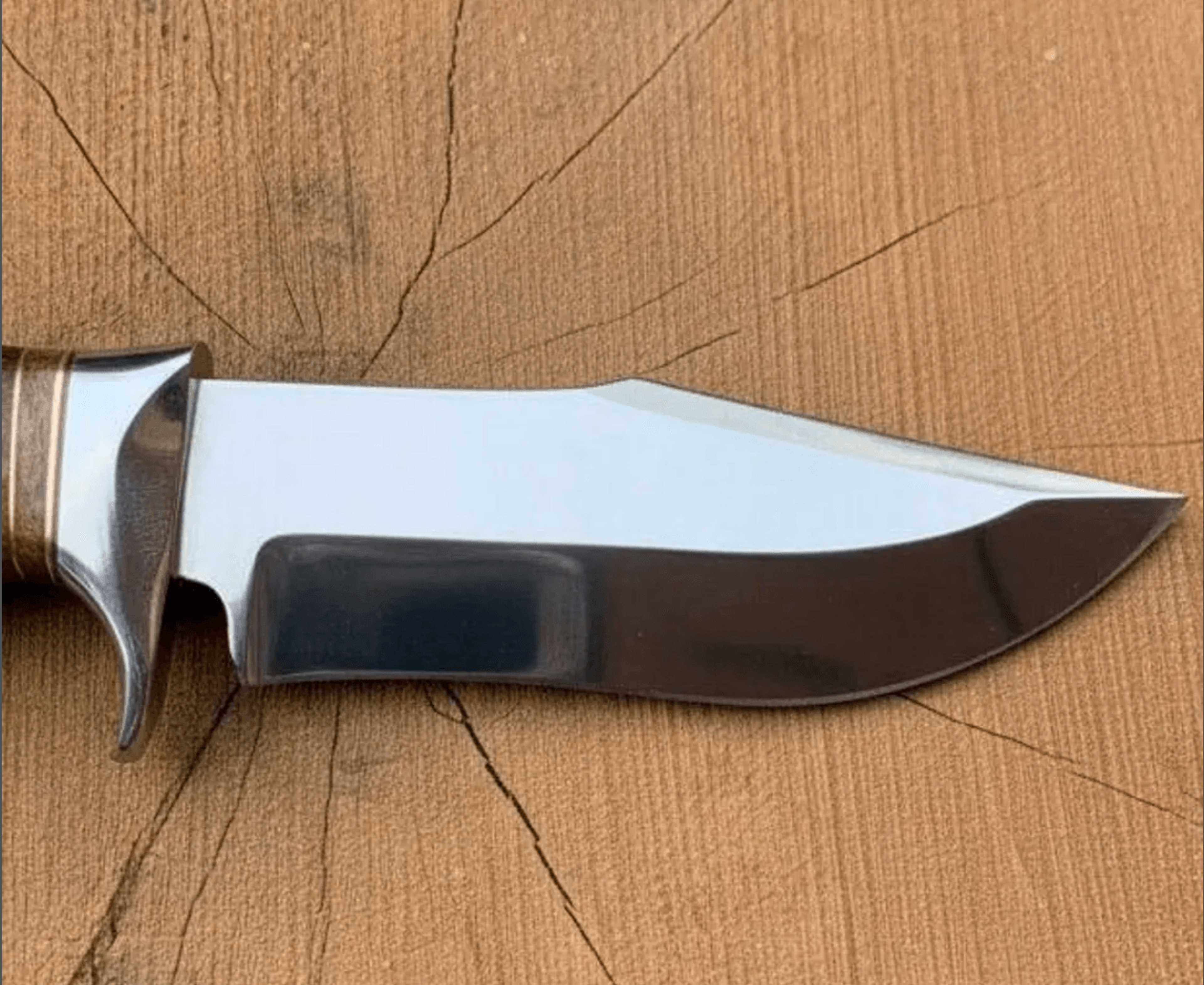 9 custom handmade d2 steel hunting knife with stag antler crown handle full tang leather sheath