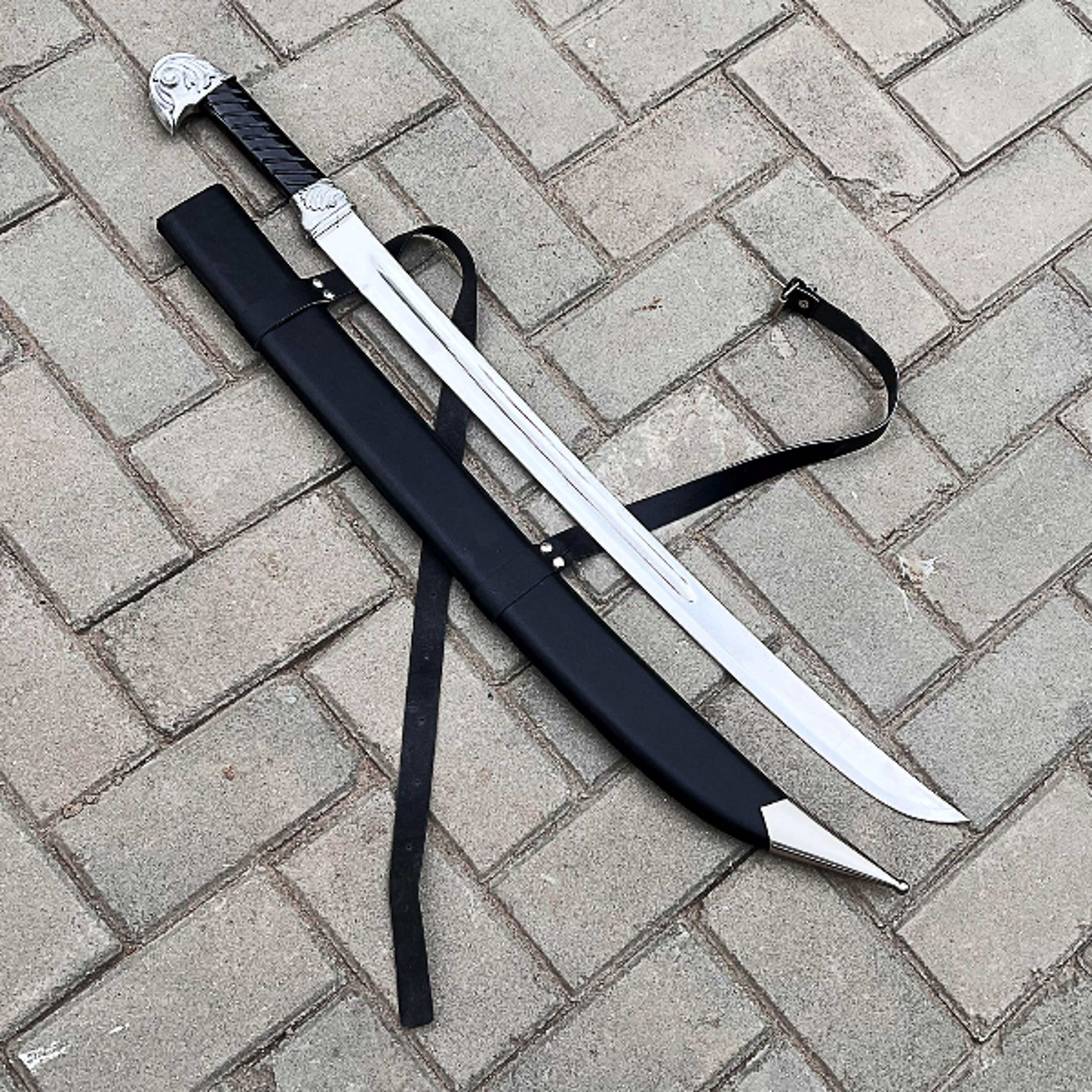 handmade shashka sword russian cossack saber paul chen 1881 stainless steel blade collectible