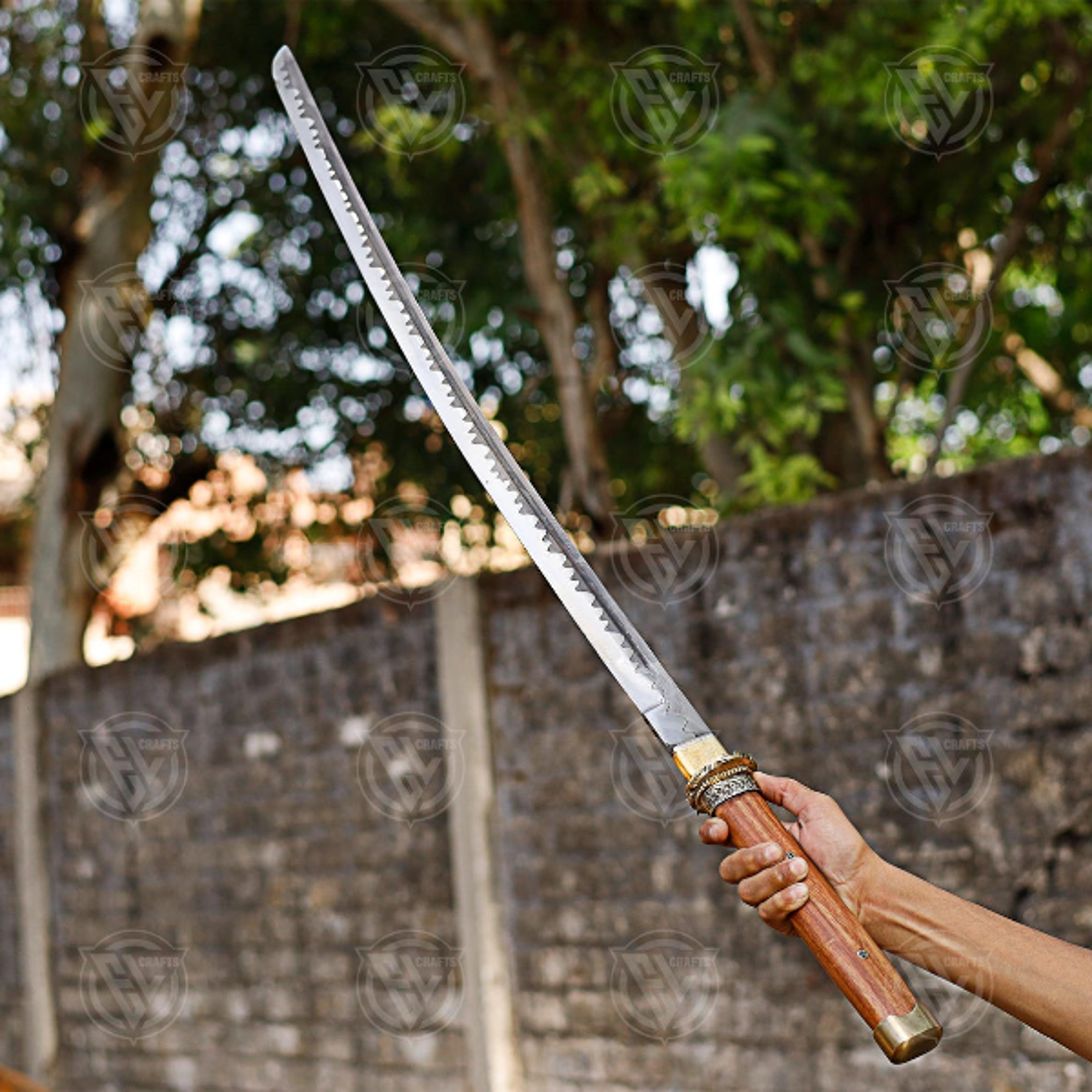authentic japanese-style odachi sword shirasaya handmade with j2 steel hand forged katana