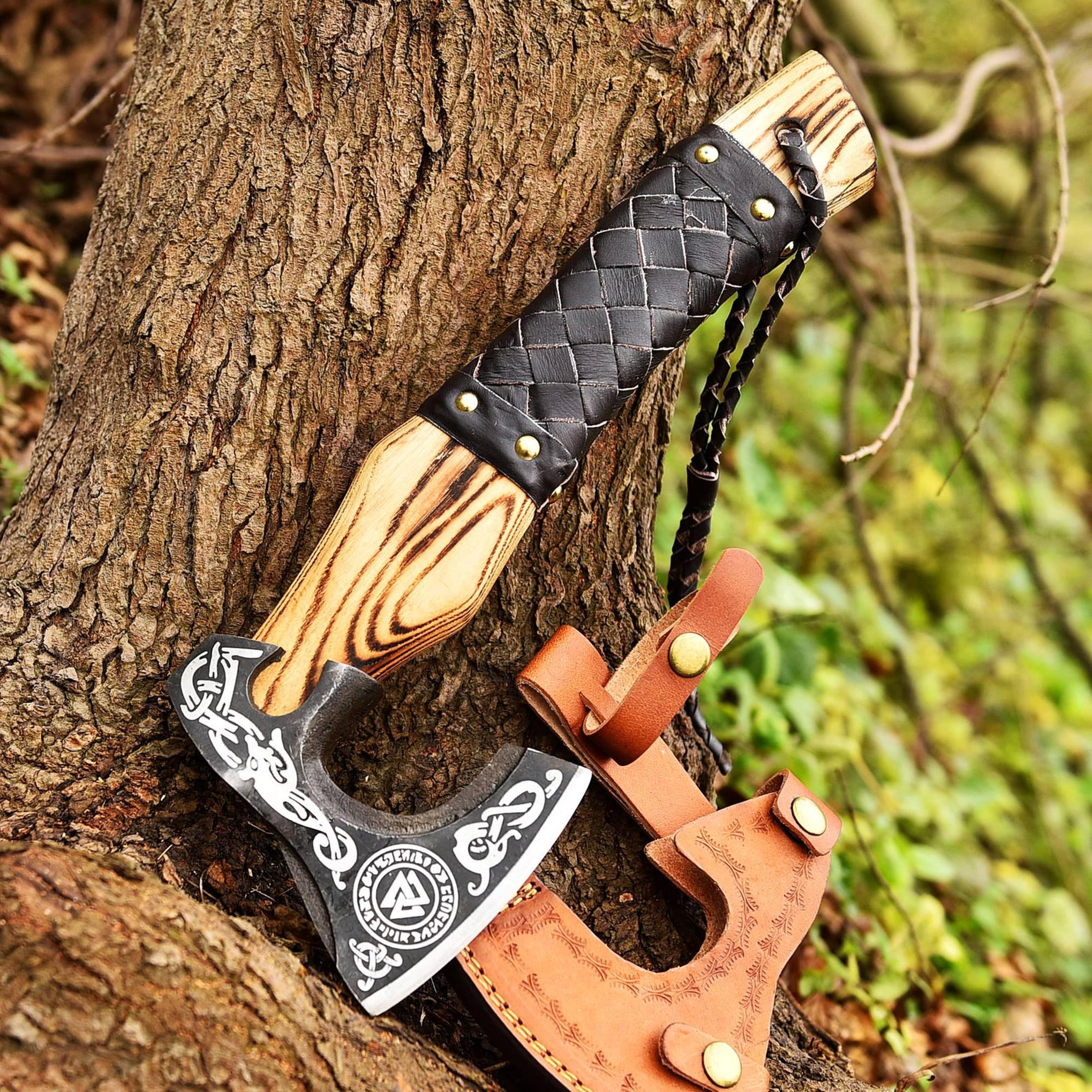 Viking Leviathan Throwing Axe  Unique Handmade Gift For Him Dad Husband Or Boyfriend Anniversary Bi 4