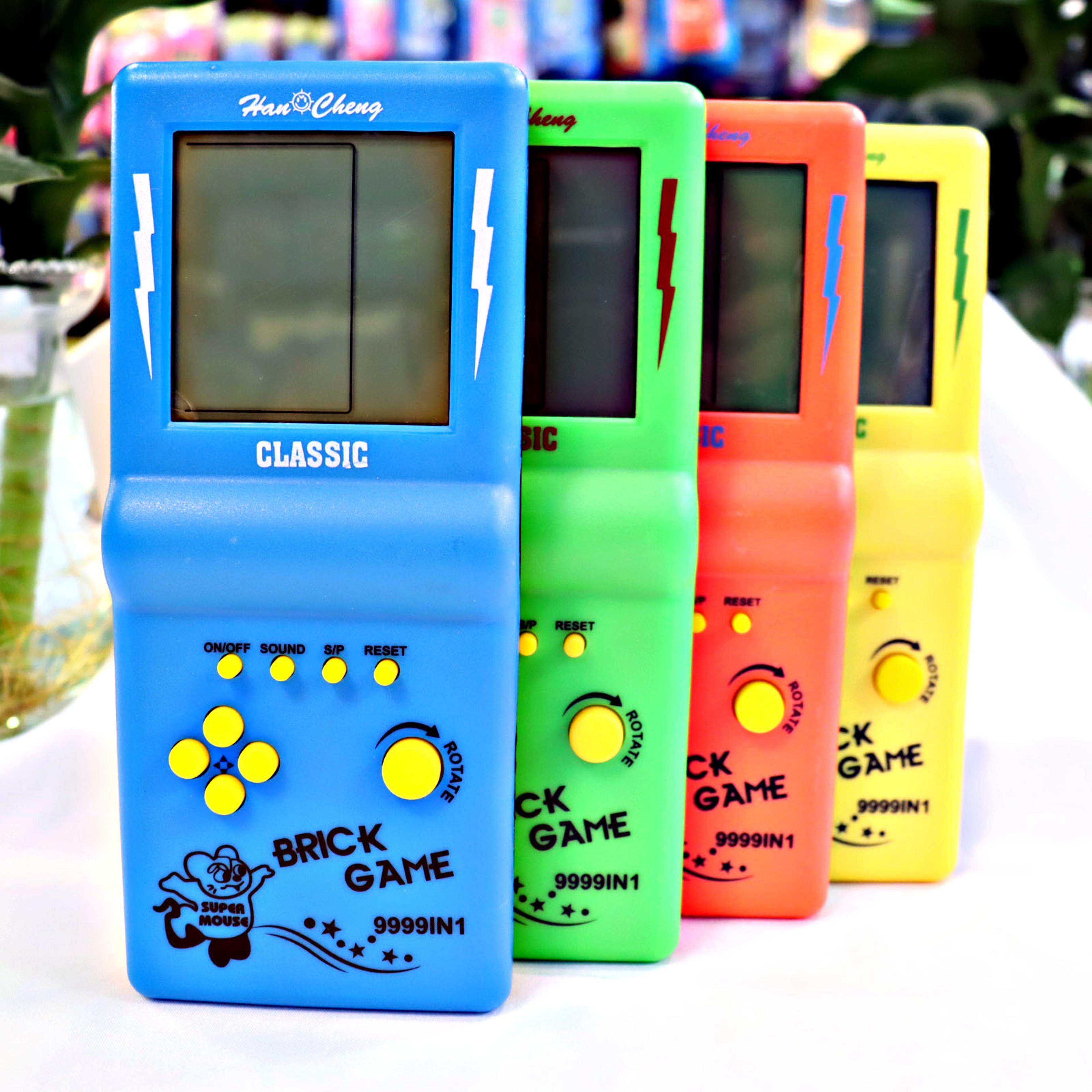 childrens classic retro handheld game players for tetris console, large screen portable nostalgic pocket game machine