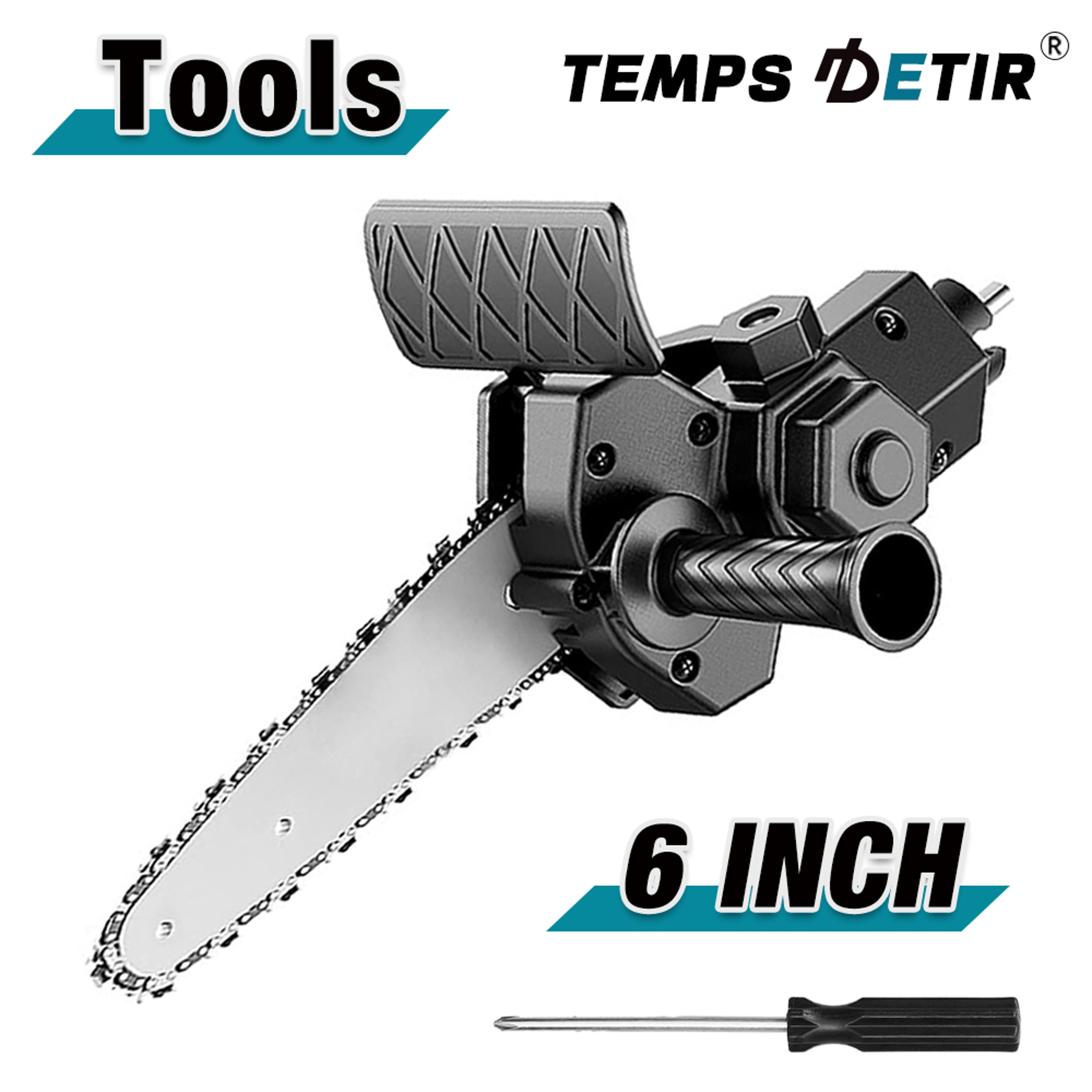 home portable mini chainsaw, electric drill conversion electric chain saw adapter tool for easy woodworking, cutting