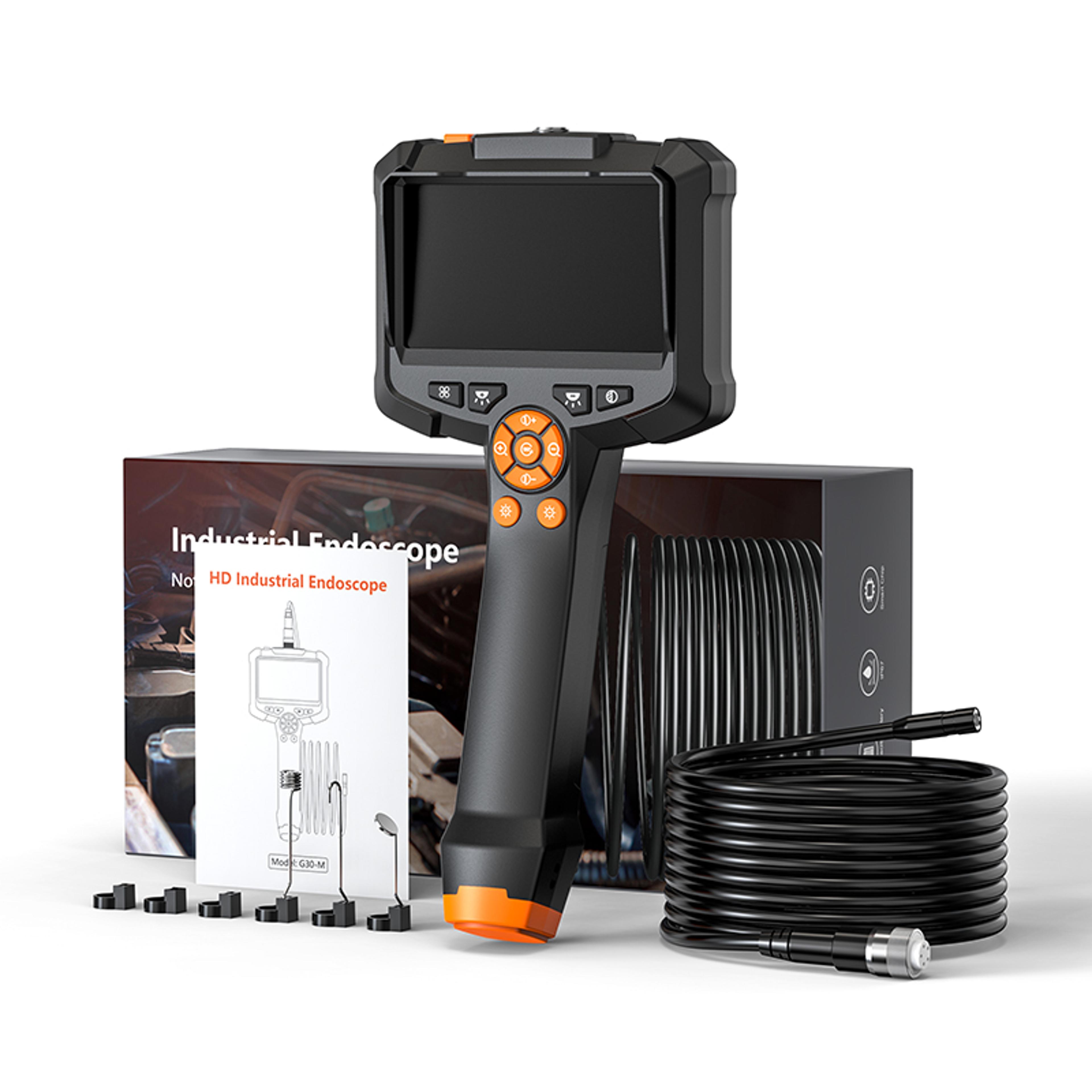 industrial endoscope camera single dual lens hd, waterproof ip car borescope inspection camera with led
