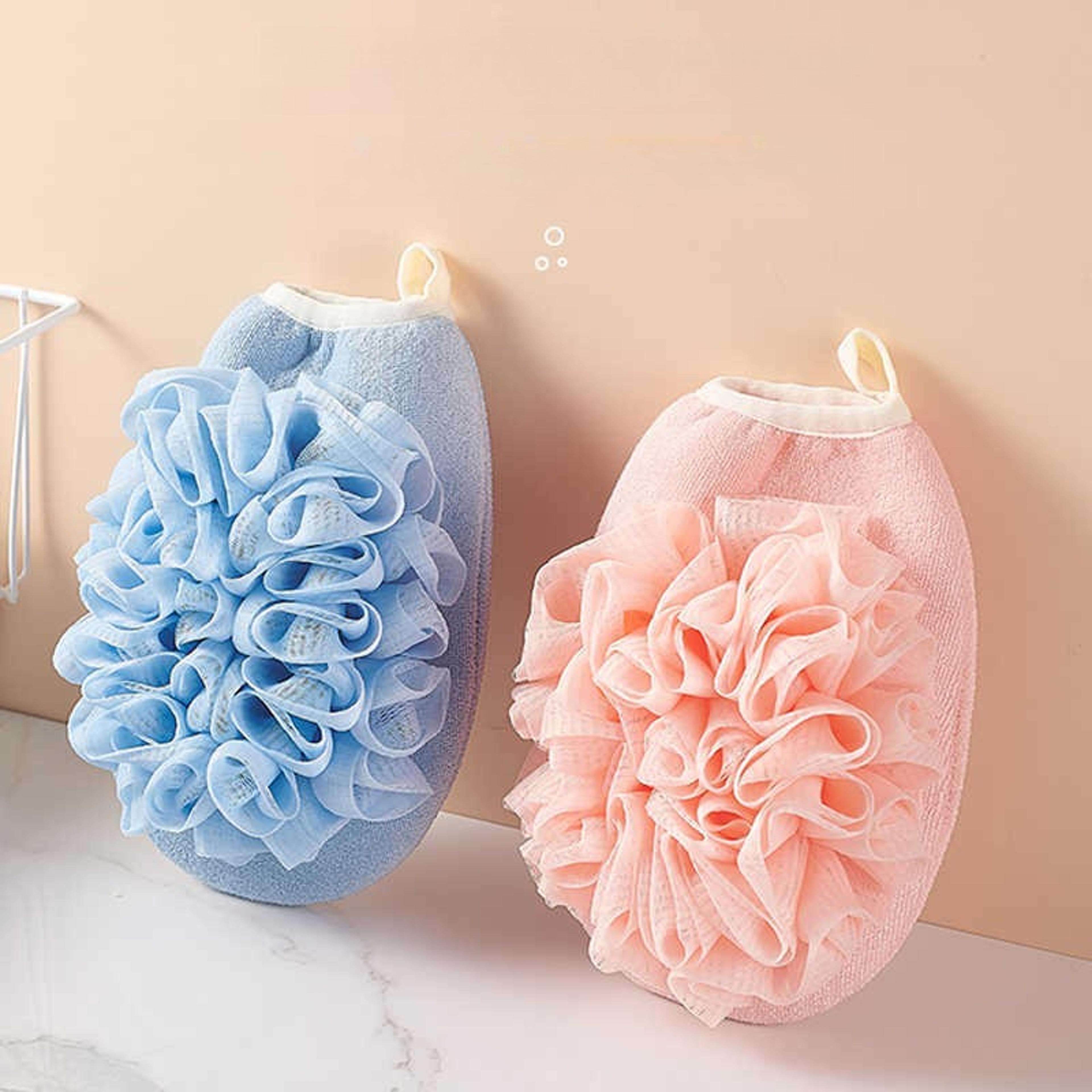 exfoliating gloves & bath flower, body cleaning shower ball, body scrubber, bath sponge towel bathroom tool