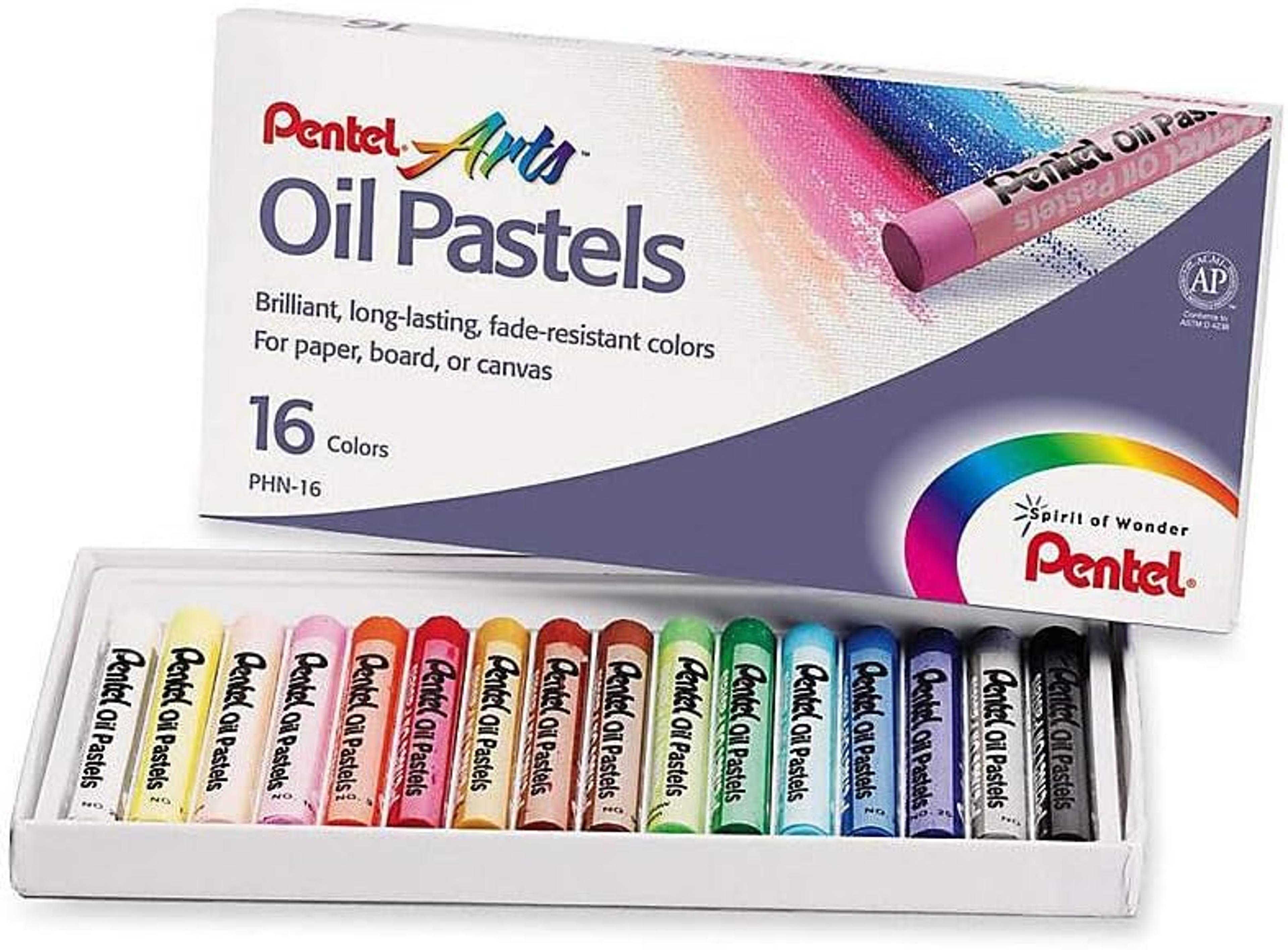 Pentel Arts Oil Pastel Set PHN Assorted Brilliant Colors Smoothly Applied  Blendable For Creative S