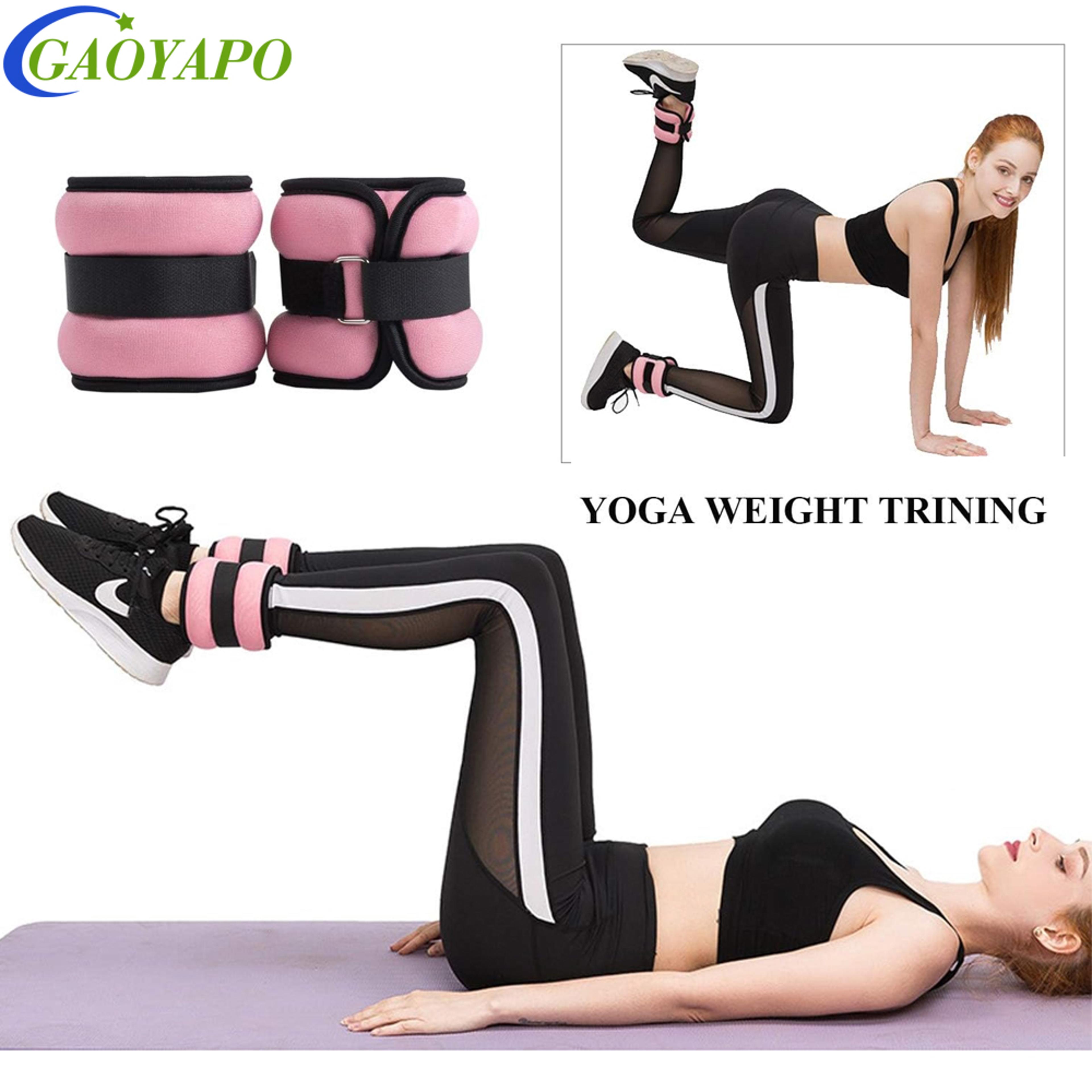 neoprene adjustable ankle & wrist weights, comfortable leg arm straps for fitness, yoga, running & home training