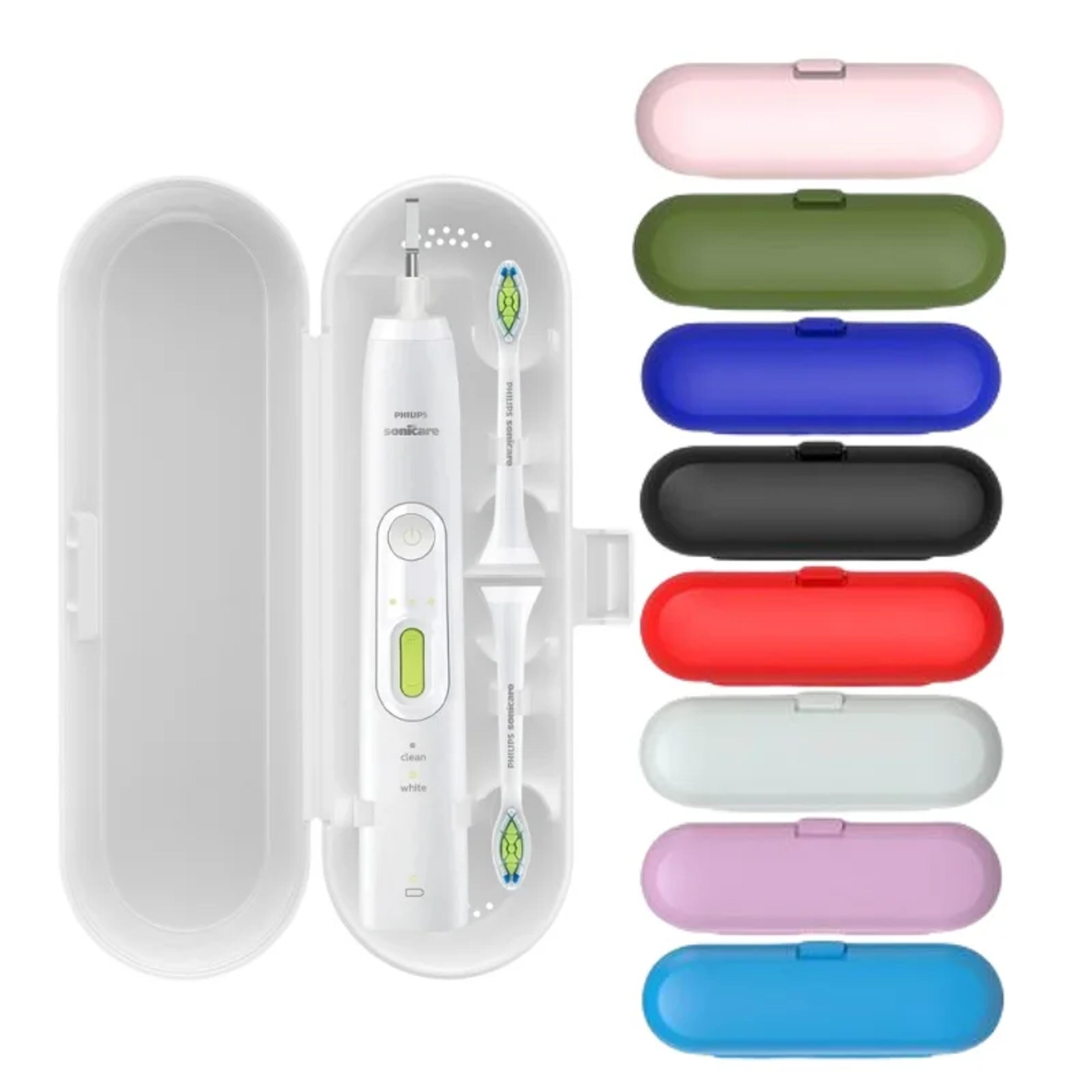 portable electric toothbrush travel case for oral b io & philips sonicare, durable toothbrush holder box for safe travel