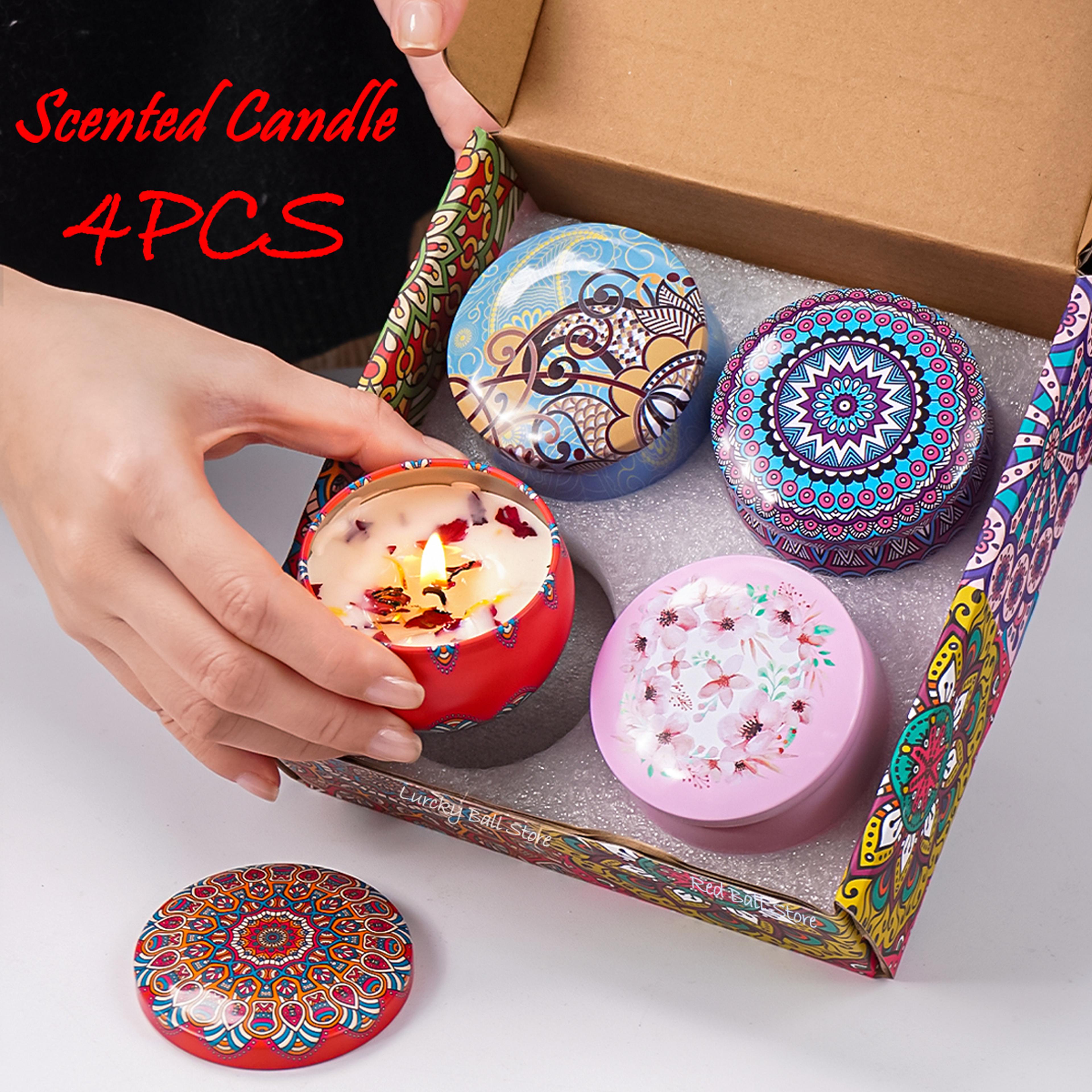 islamic arabian scented candle set, diy fragrance candle jar, smokeless romantic gift for couples, incense candles