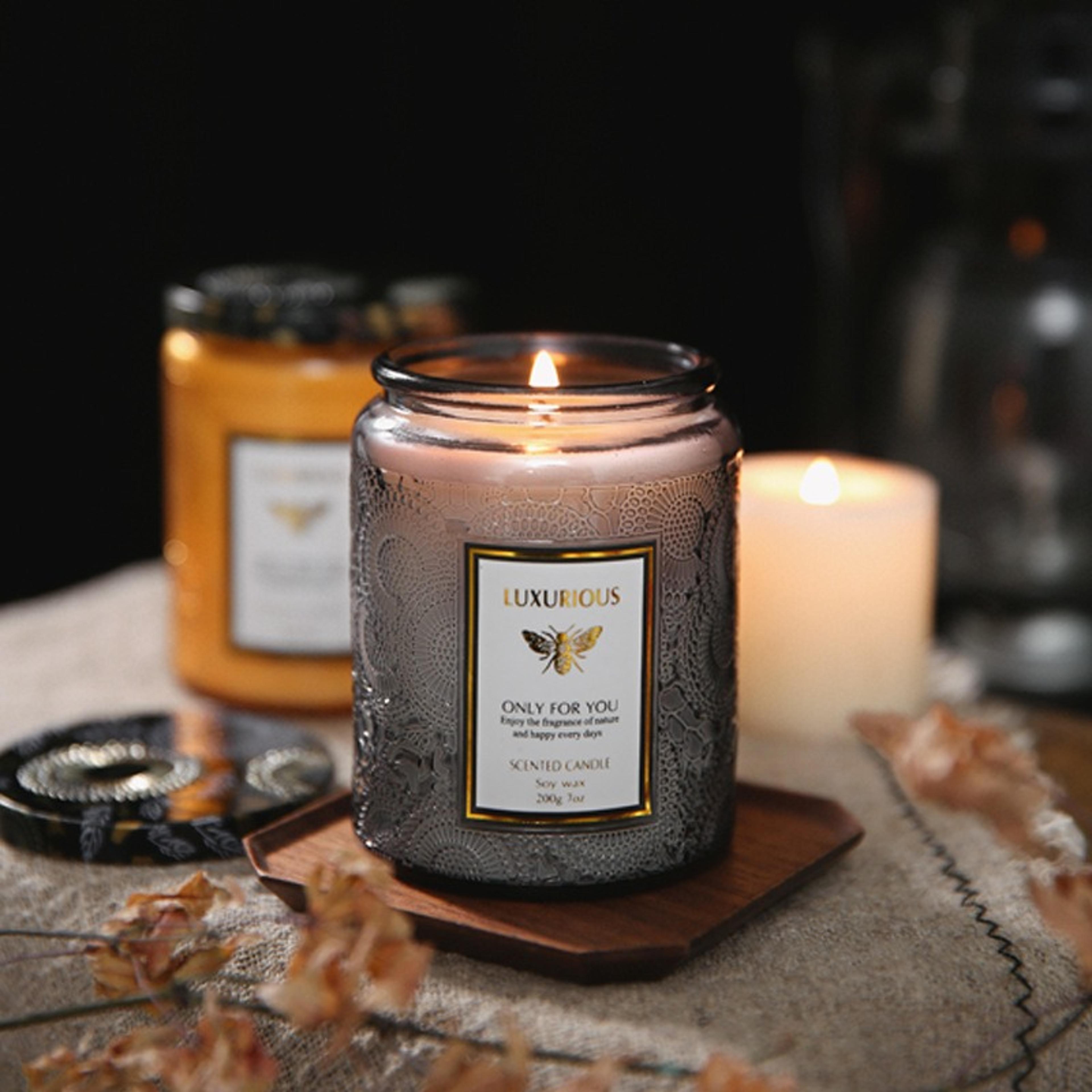 jar scented candle, natural soy candle, serenity aromatic candles, home decorative scented candles gift for friends