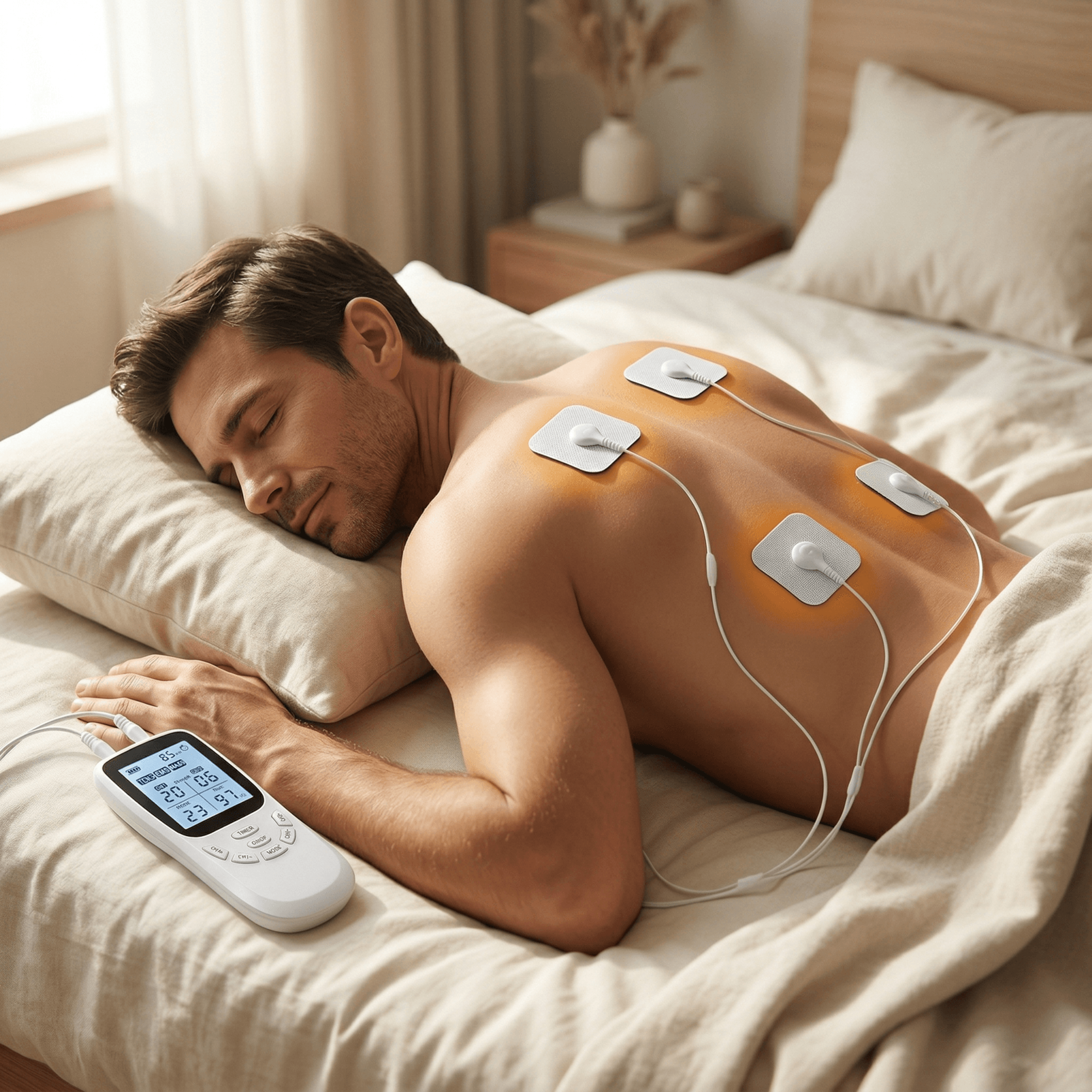 professional tens muscle stimulator electrotherapy massager for full body pain relief & recovery