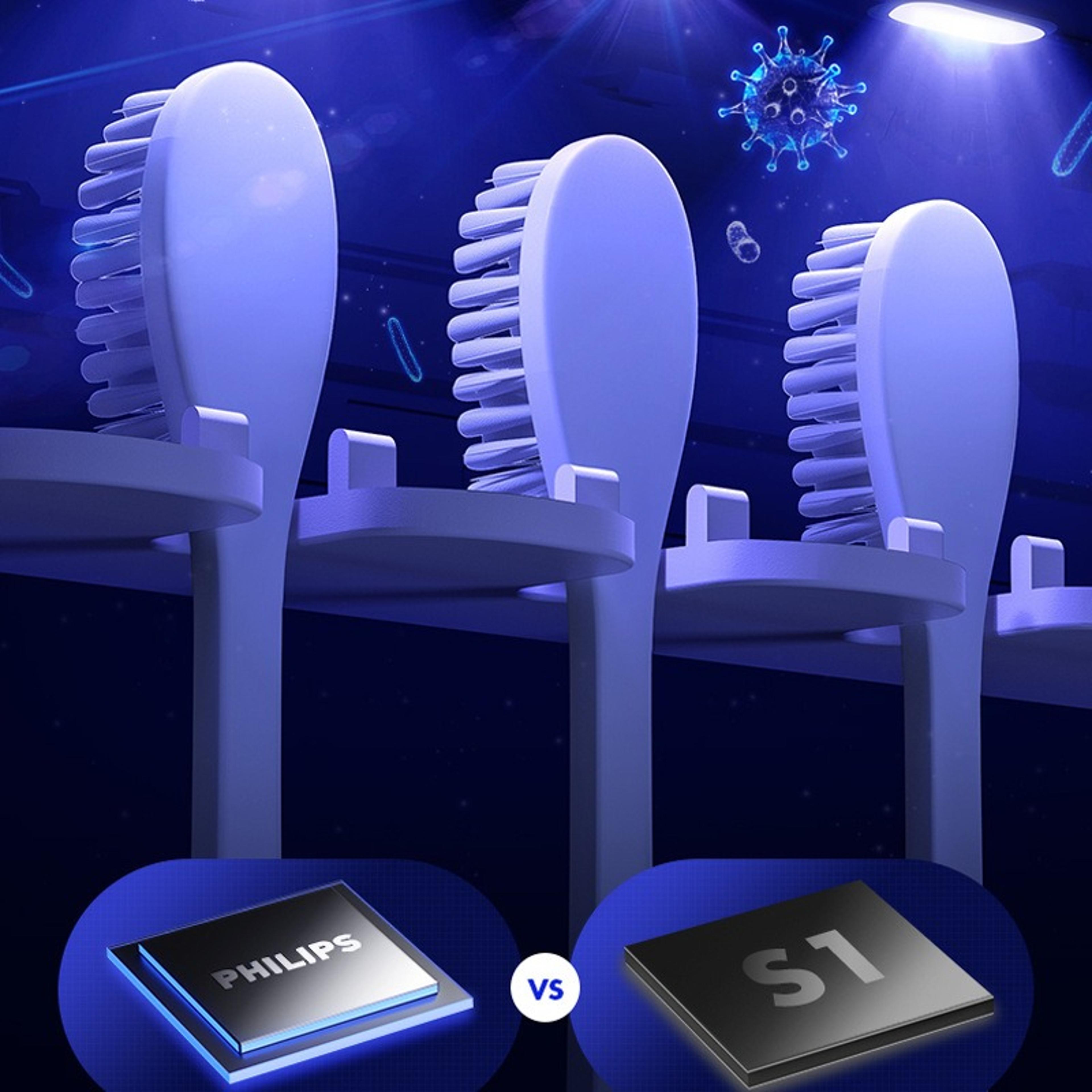 UV Sterilizer Toothbrush Holder Toothpaste Squeezer Dispenser Smart LED Display Timed Bathroom Acce 1