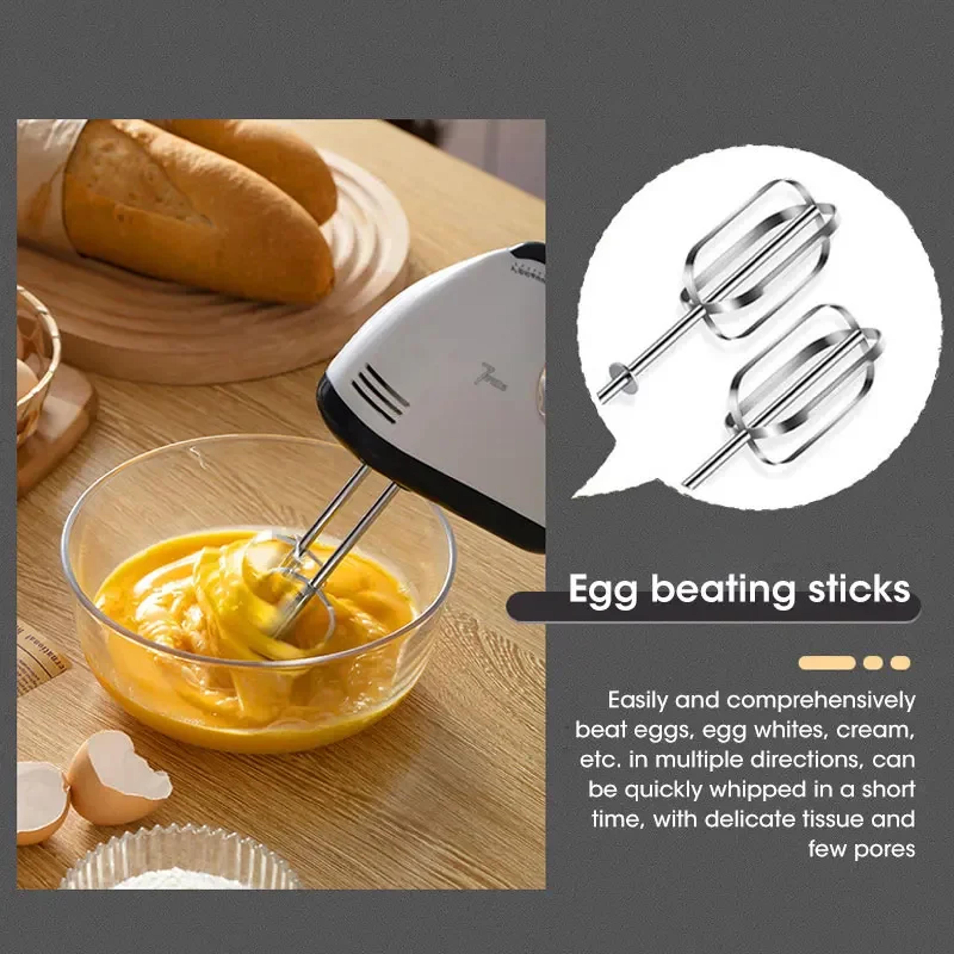 Household Automatic Mixer Handheld Electric Egg Beater Handheld Food Cake Bread Baking Dough Mixer 2