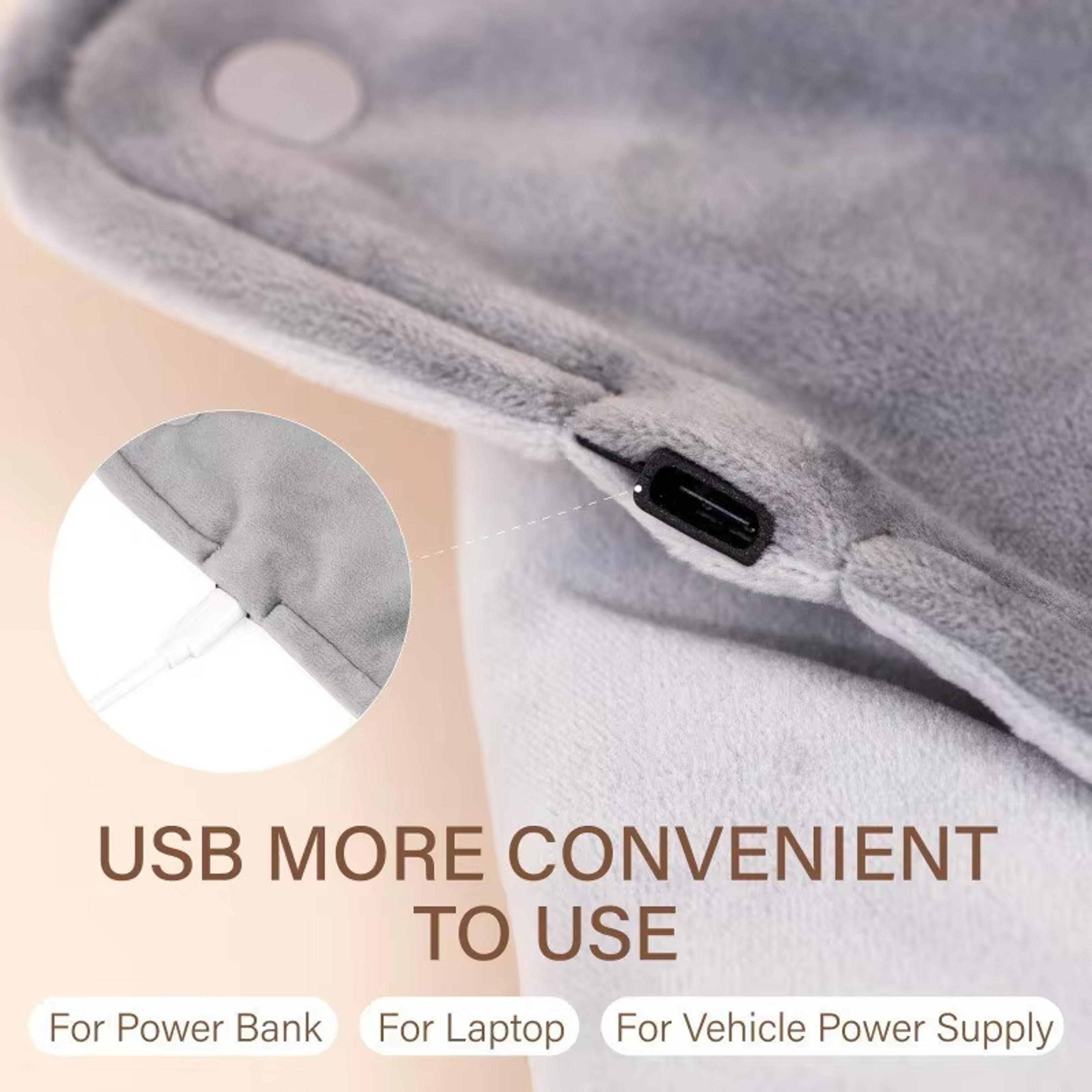 USB Heating Pad For Back Pain And Cramps MachineWashable Microplush Heating Mat UltraSoft Perfect C 3