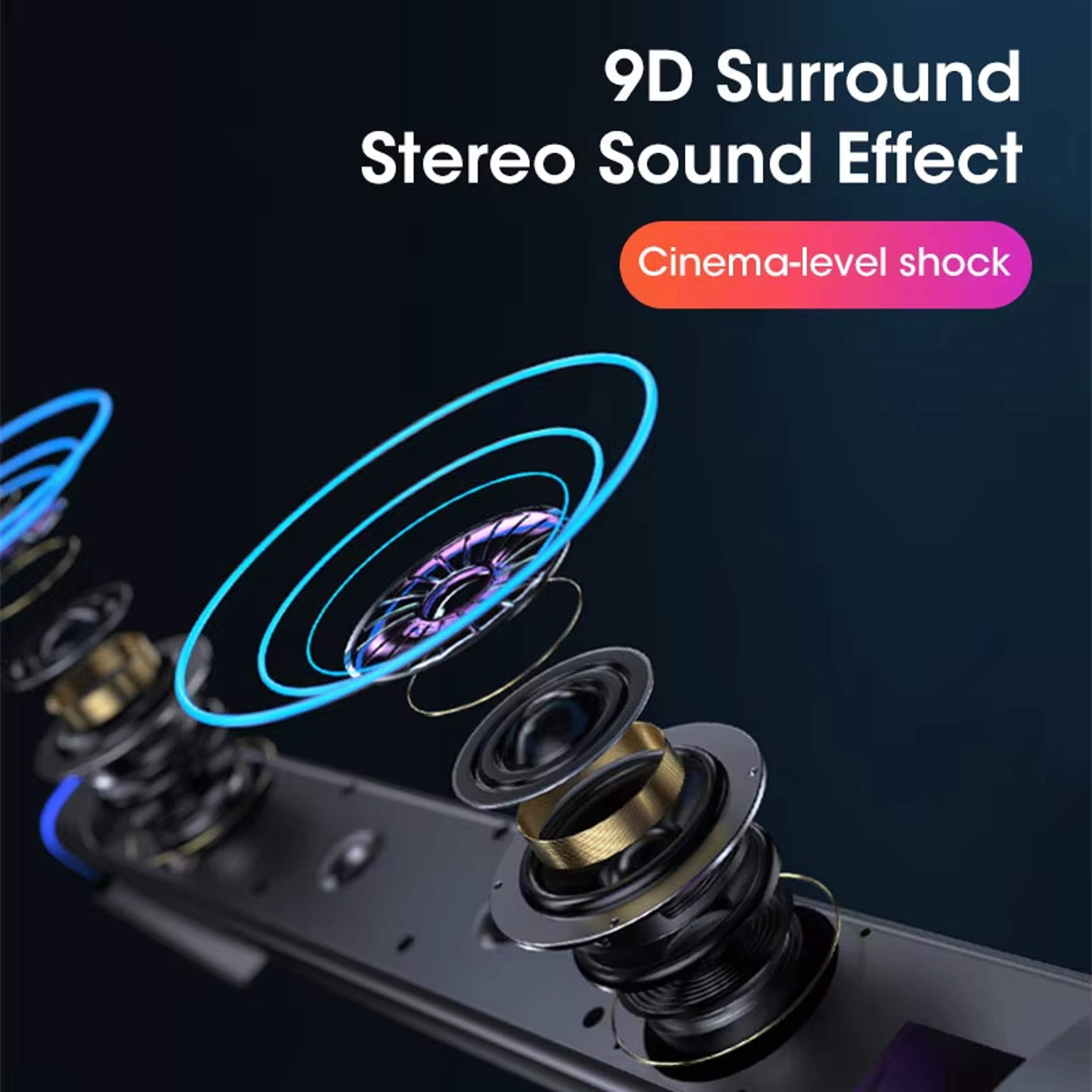 Bluetooth Wireless Computer Bar Speaker Surround Sound Subwoofer For MacBook Laptop Music Player 3