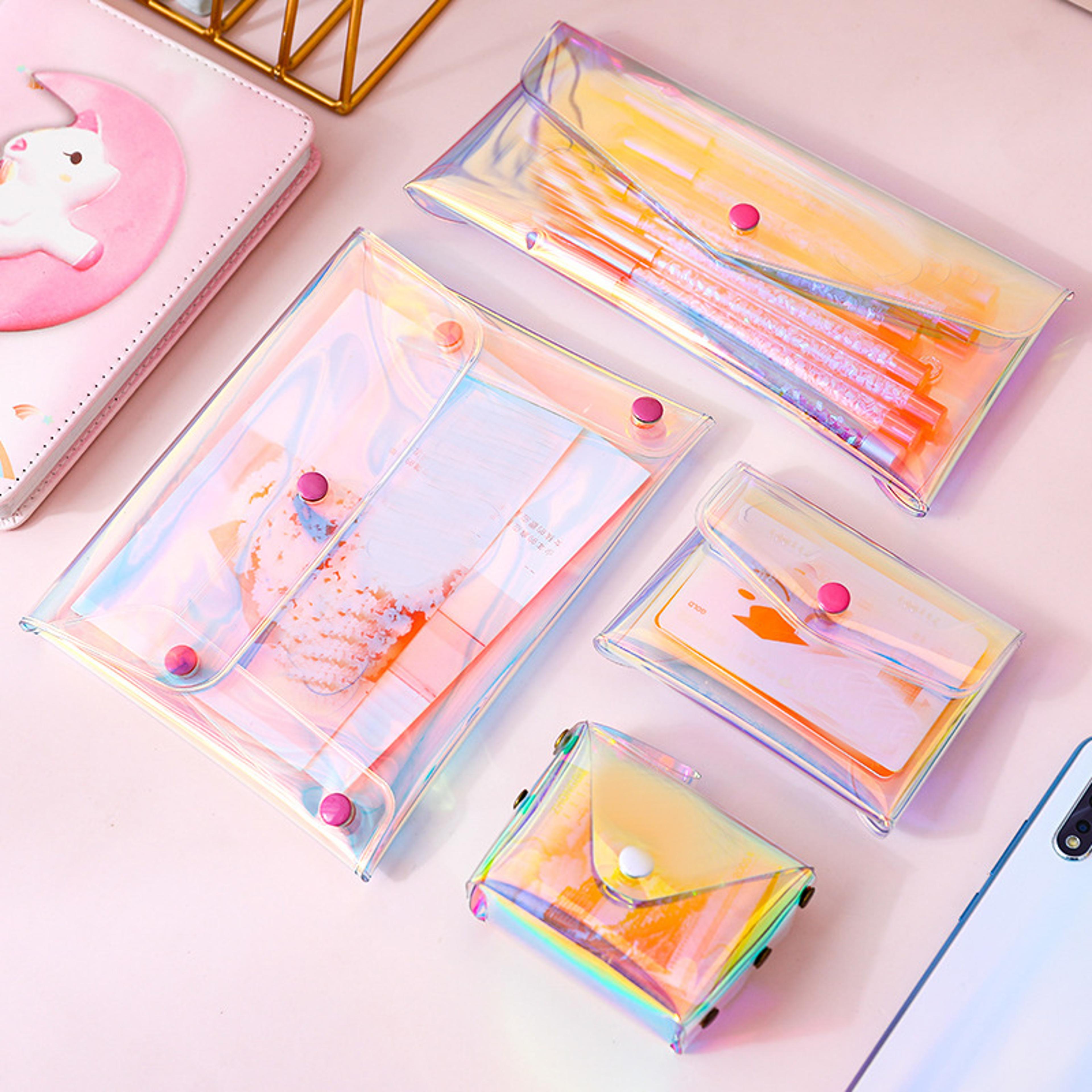Portable Womens Wallet Stylish Laser Design Coin Purse Clutch Wallet For Shopping Makeup Pouch Cosm 2
