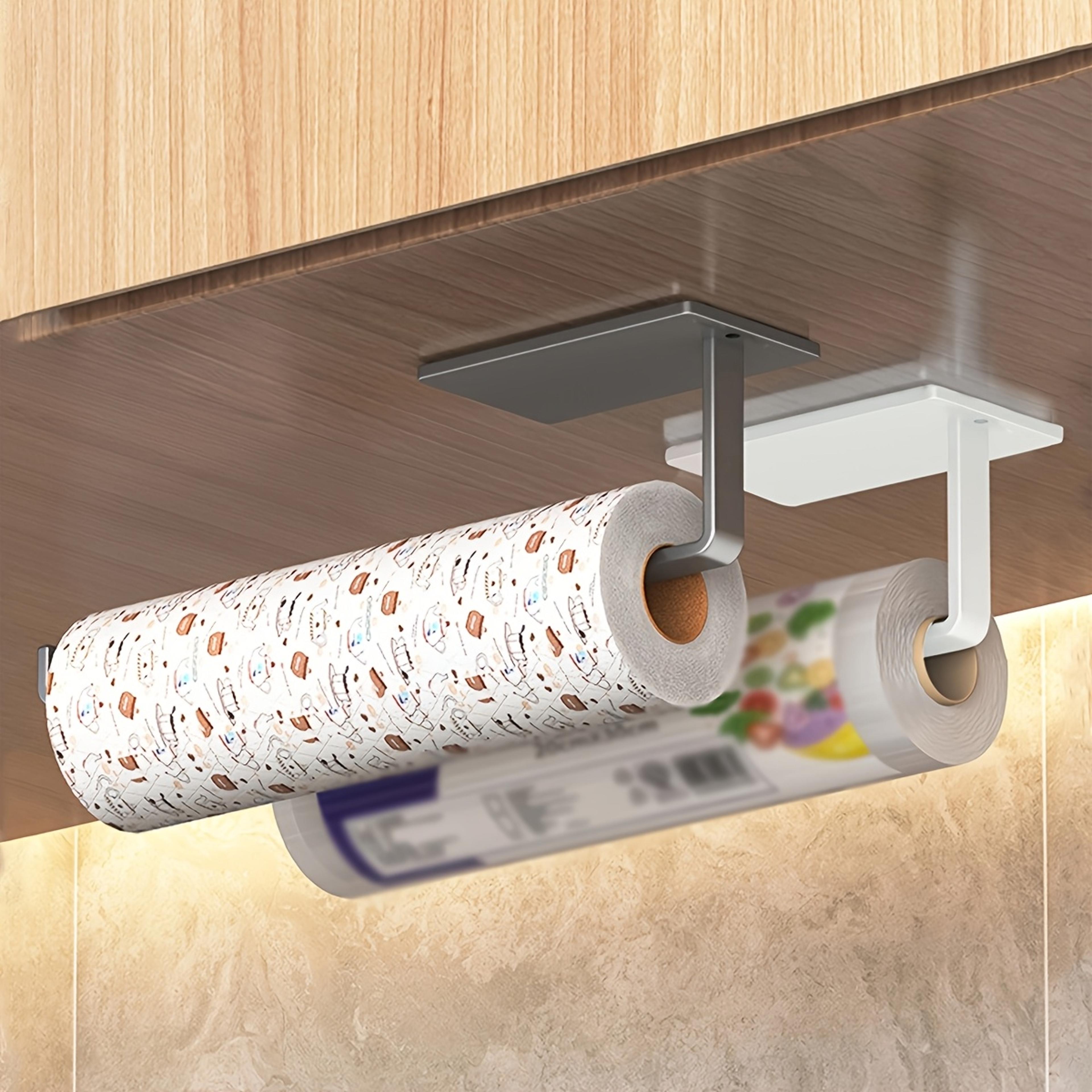 under cabinet kitchen roll dispenser, wall mount paper towel holder, bathroom tissue stand for toilet and kitchen