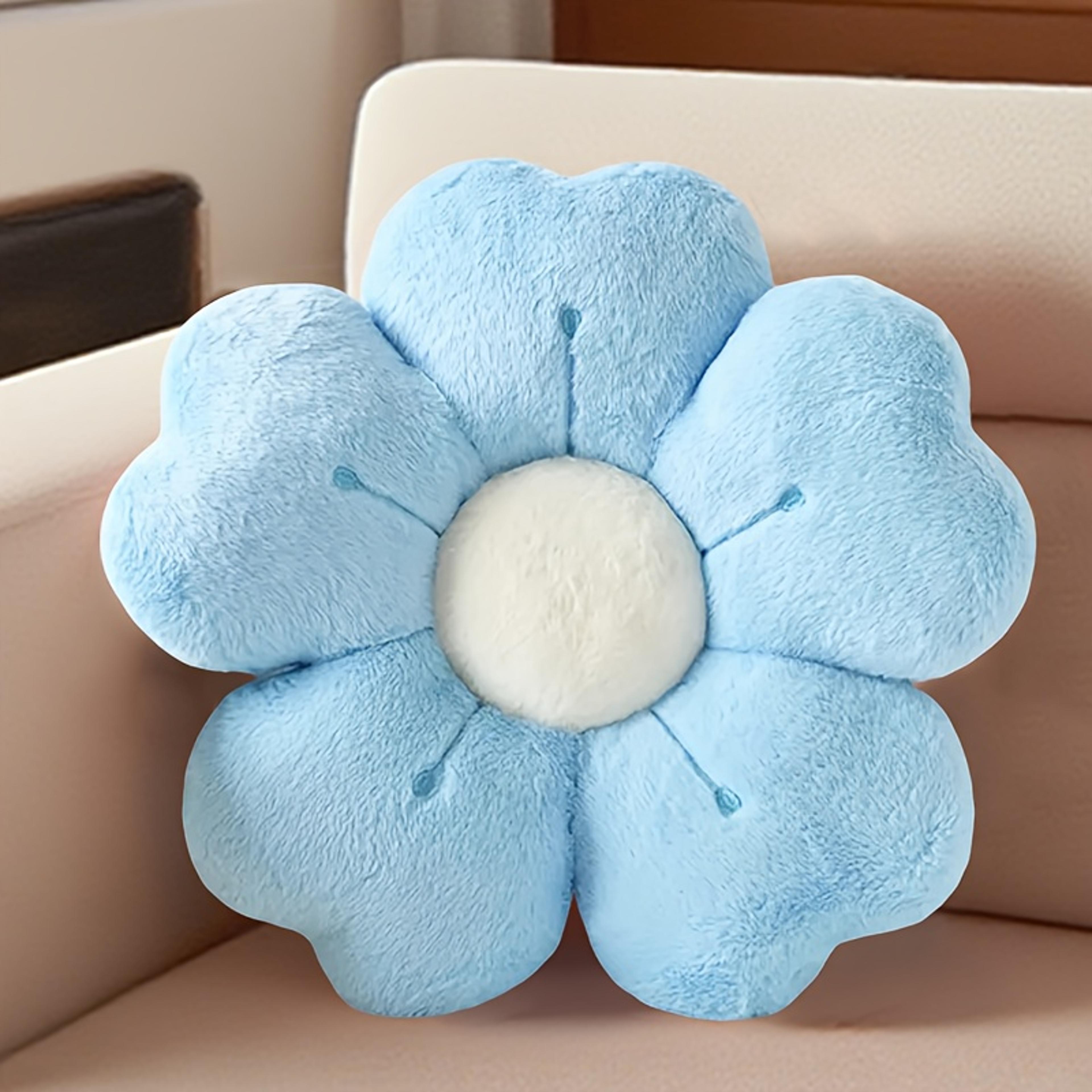 Soft Plush Daisy Flower Pillow Cozy Decorative Cushion For Bed And Sofa White Pink Floral Design Fo 1