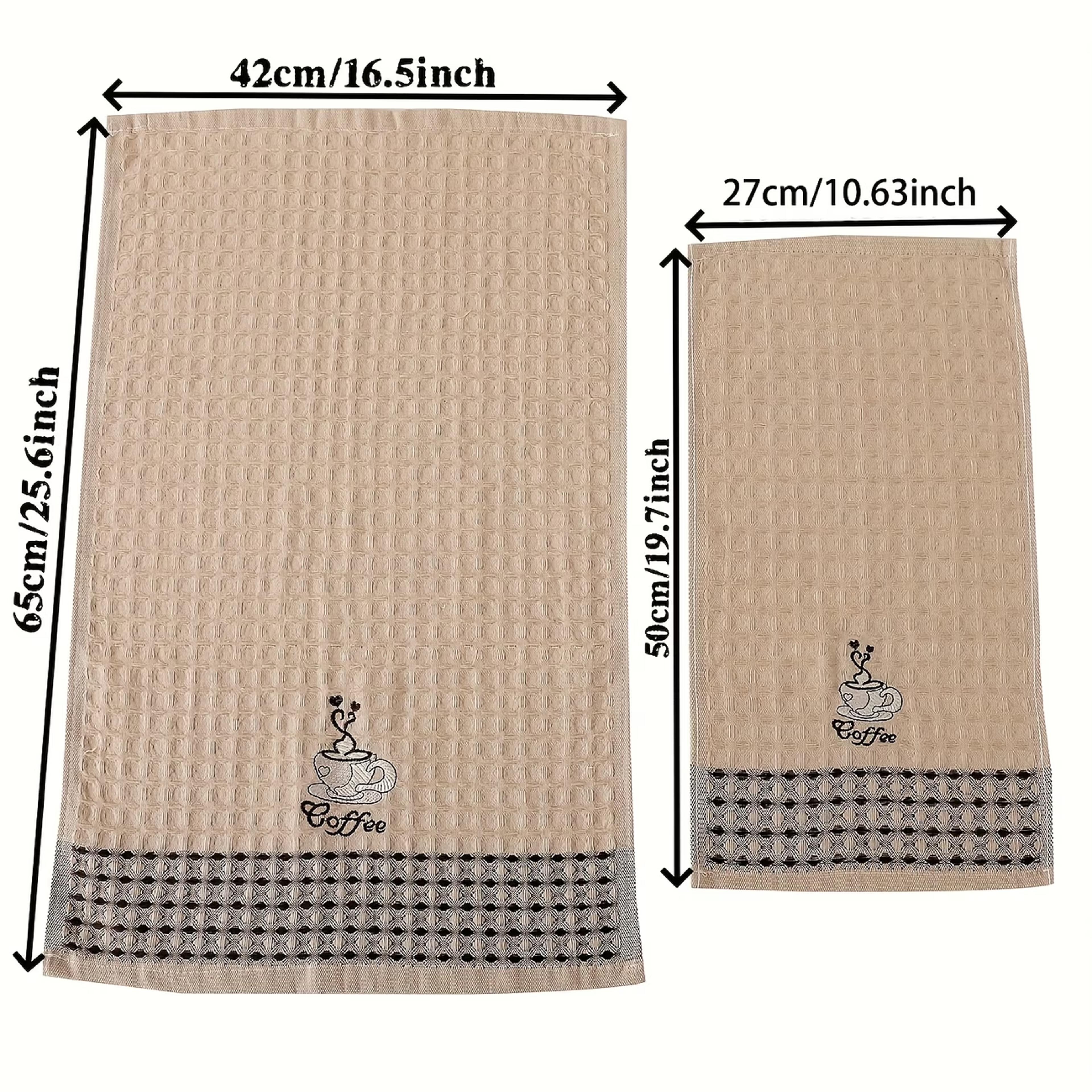 Super Absorbent Coffee Cup Embroidered Kitchen Dish Towels Set Quick Dry Kitchen Cleaning Cloths Ho 3