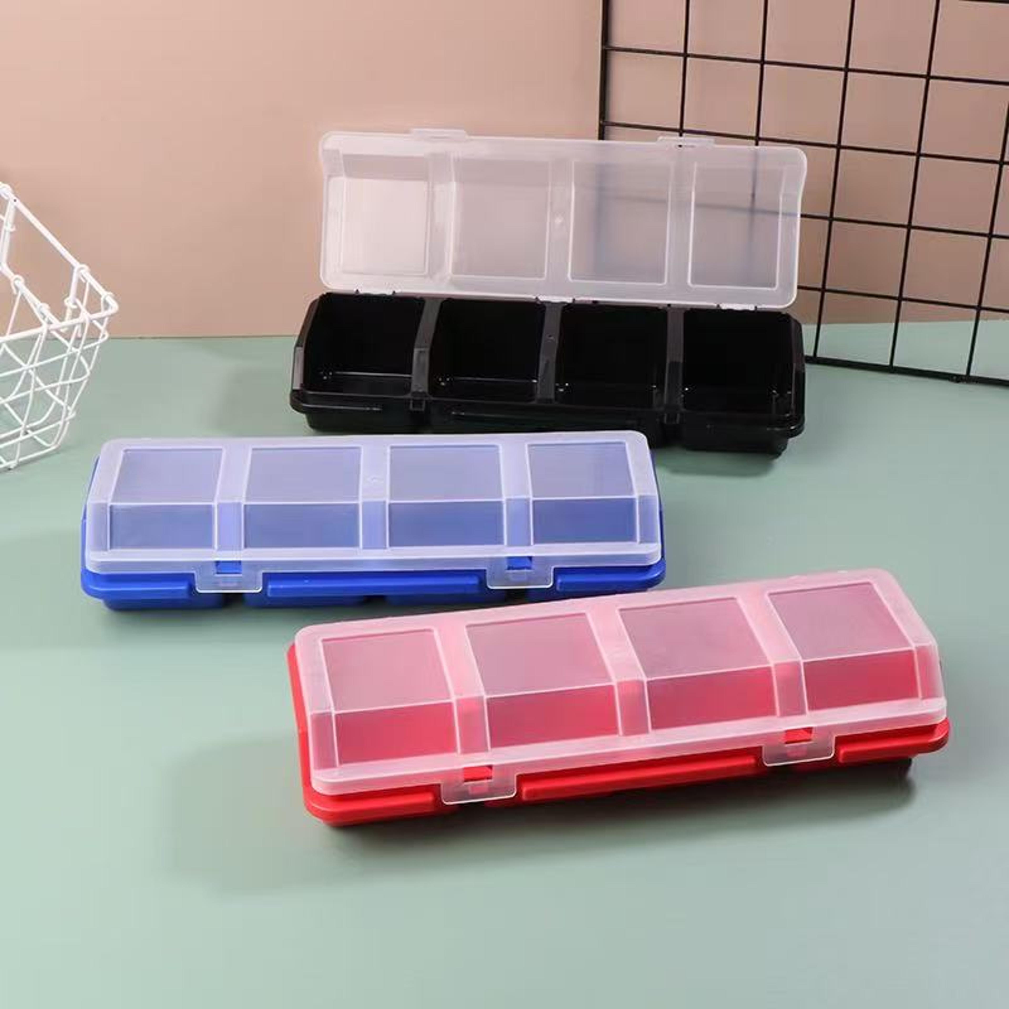 durable multi-compartment organizer box for screws, small parts & jewelry storage