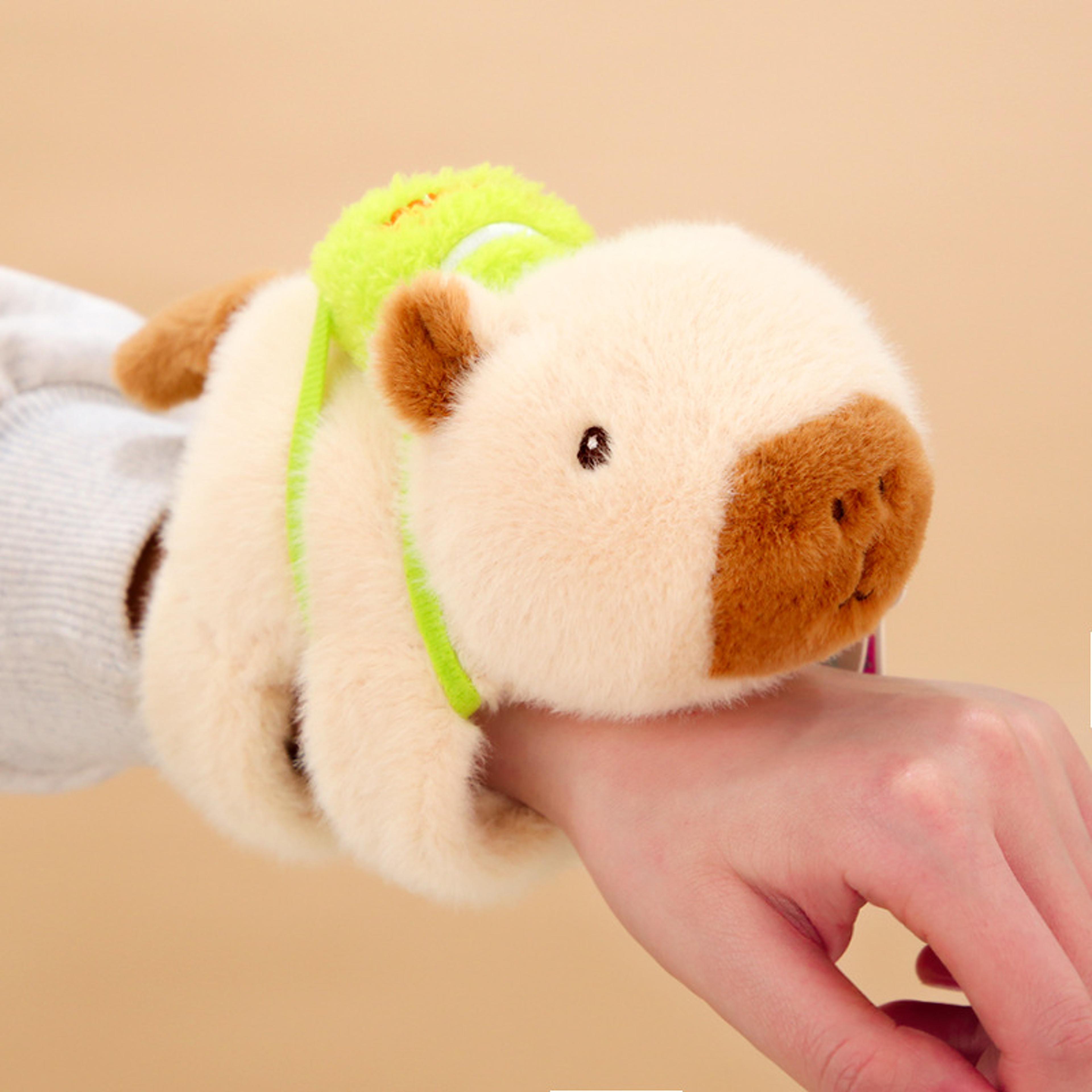wagging tail capybara plush toy – cute capybara plushie with interactive features for women, kids & animal lovers