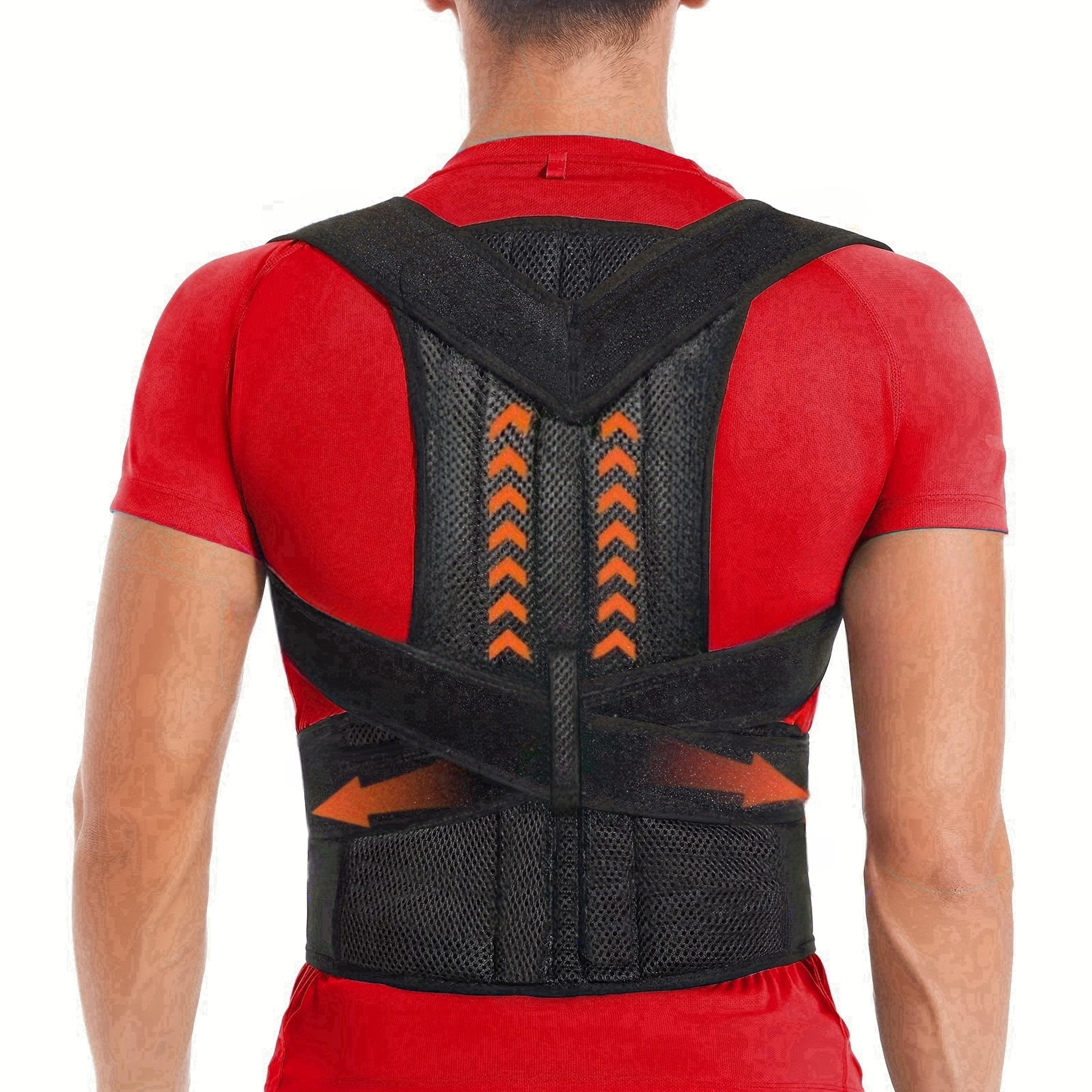 adjustable back brace for men & women lumbar & spine support, posture corrector, upper & lower back relief