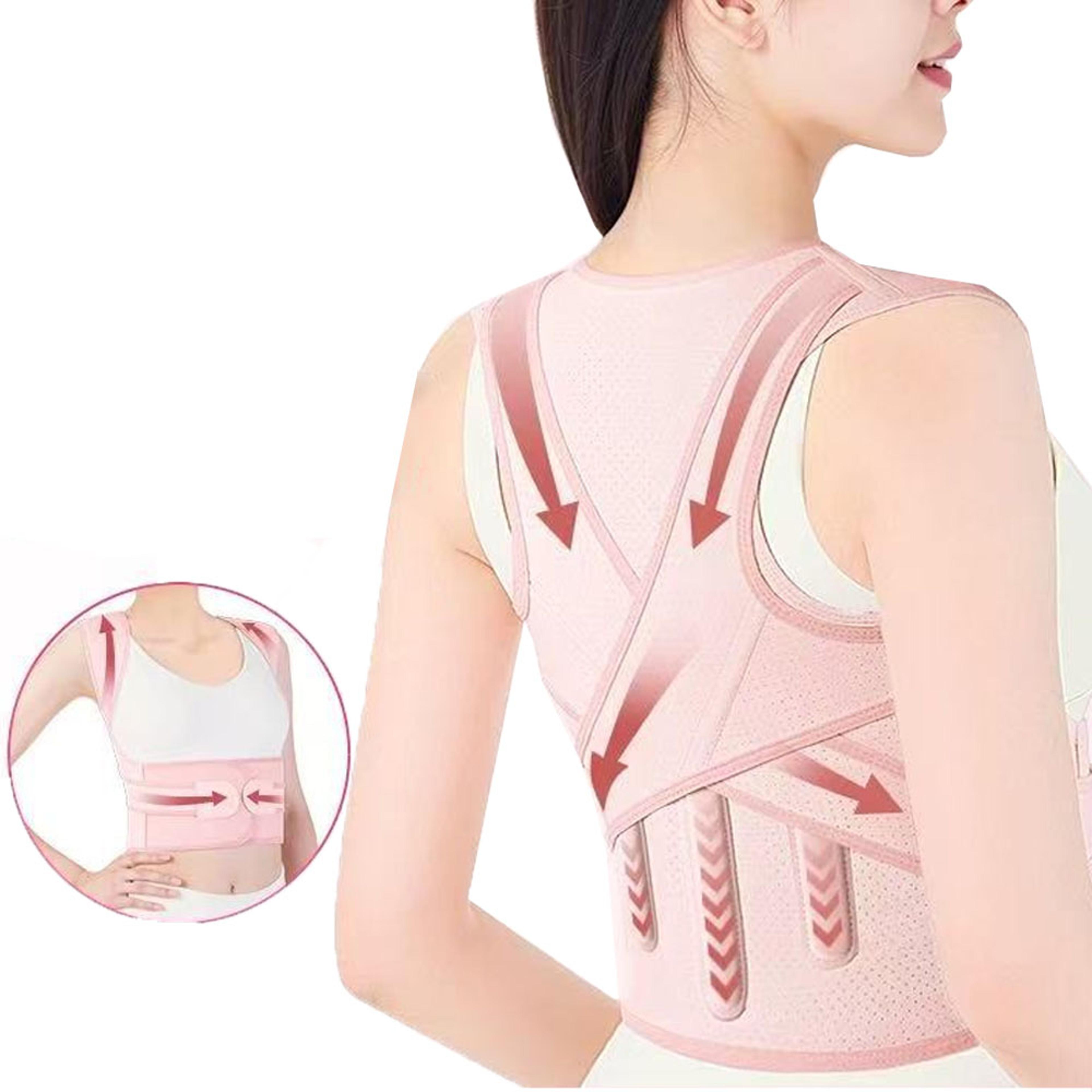 adjustable back brace posture corrector for men and women upper and lower back pain relief
