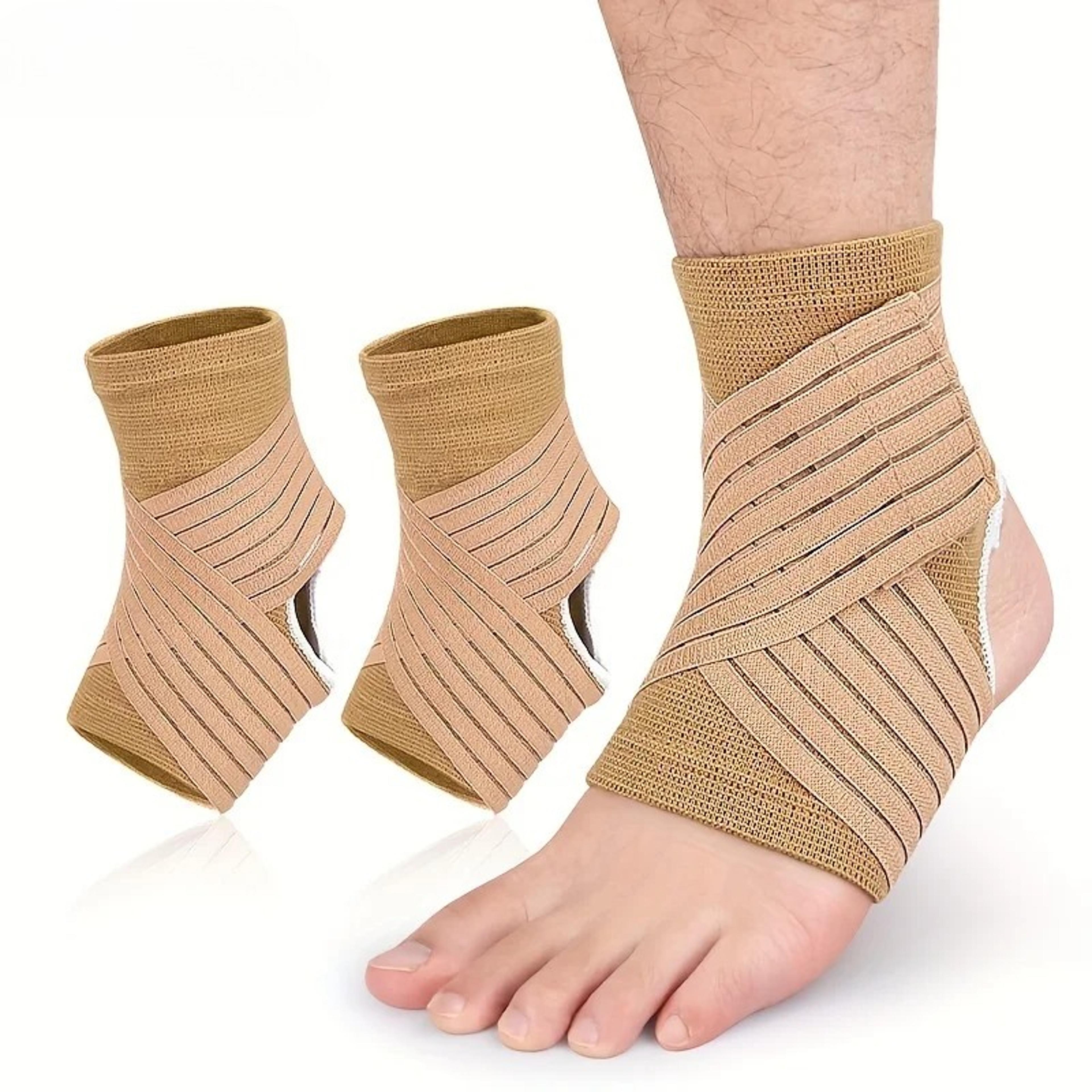 adjustable ankle braces with compression sleeves for men and women, support for sports, fitness, and running