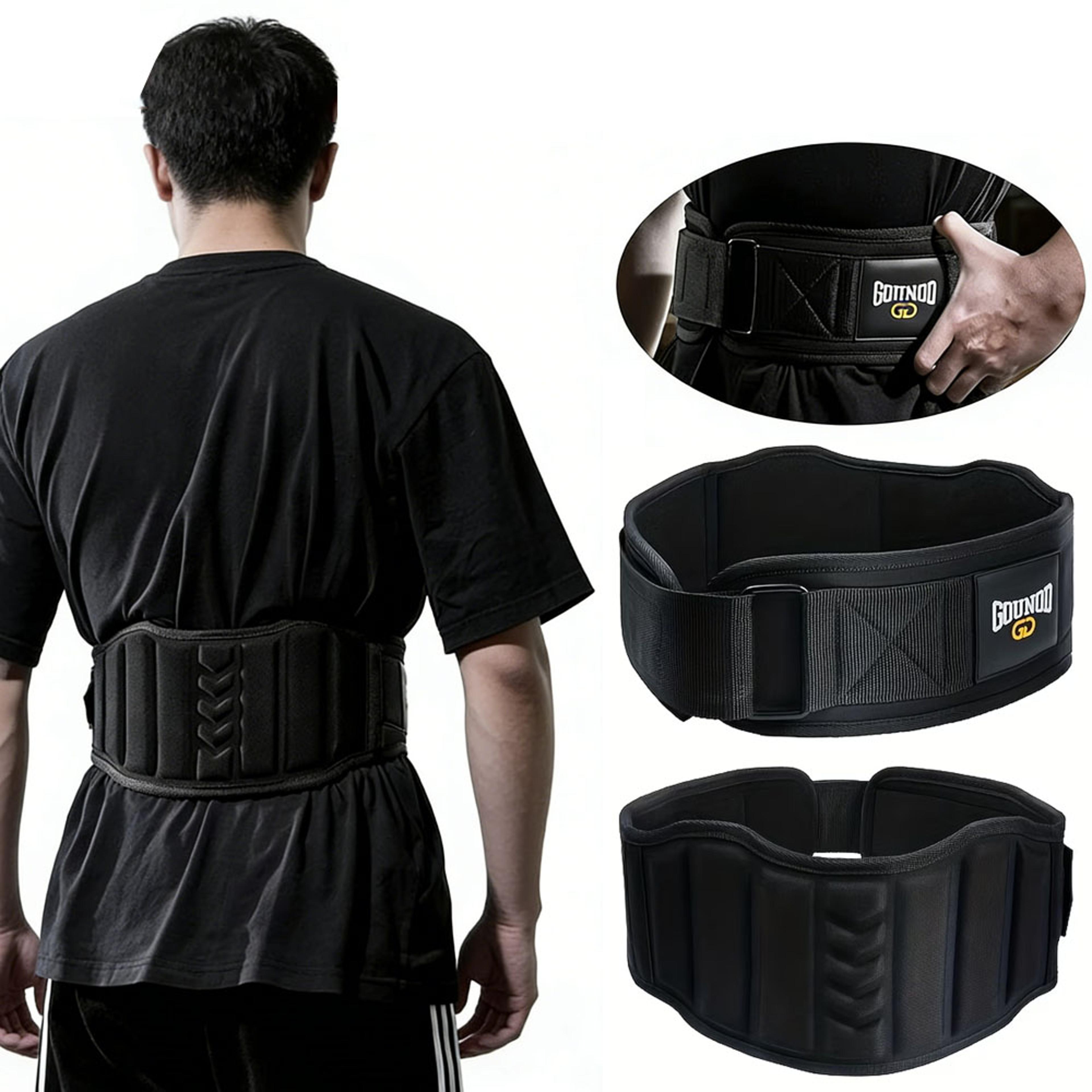 adjustable fitness belt for abdomen support sweat wicking, durable polyester with hook and loop fastener