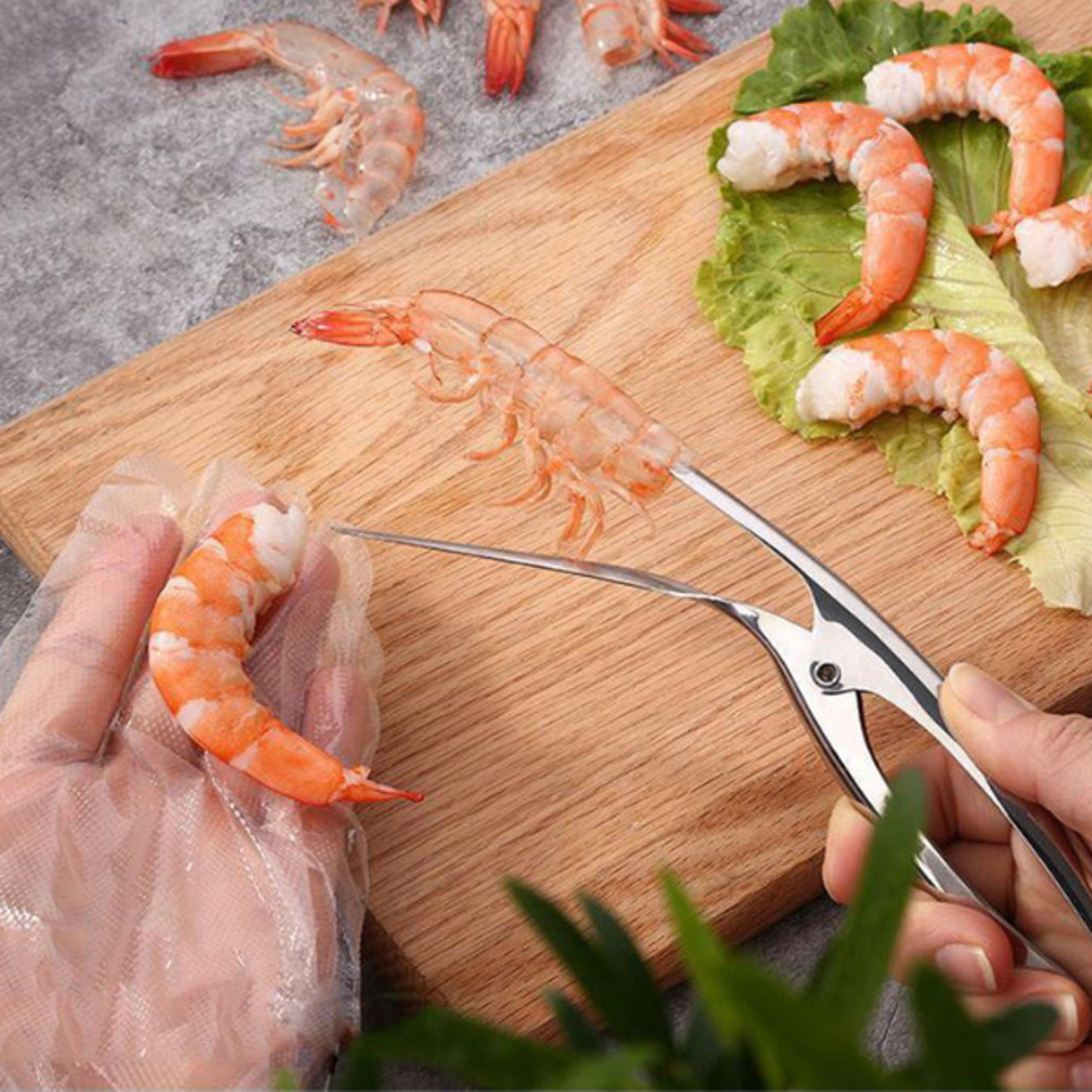 stainless steel shrimp peeler & lobster shell remover kitchen seafood tool