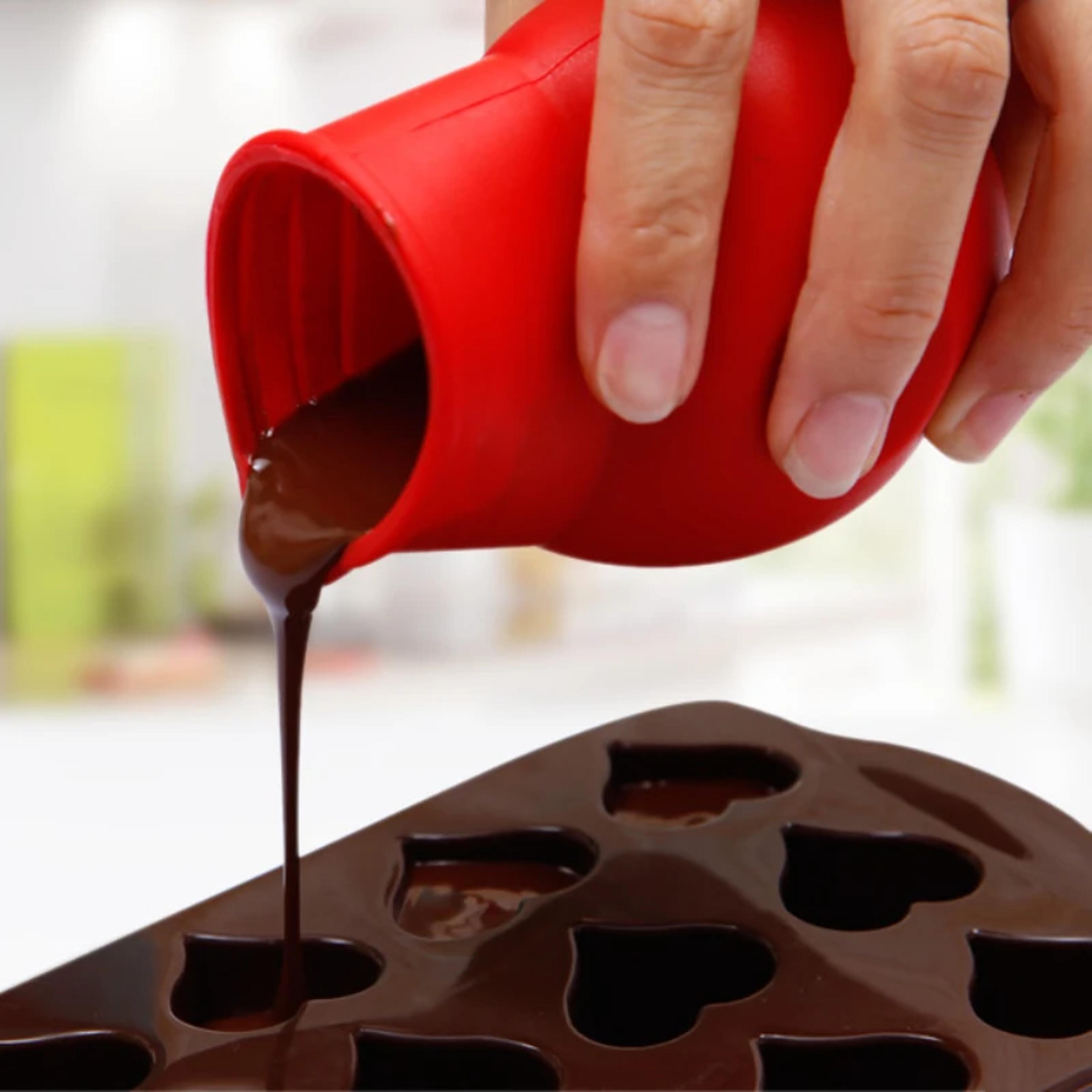 practical silicone chocolate melting pot mold butter, sauce, milk & baking pouring tool