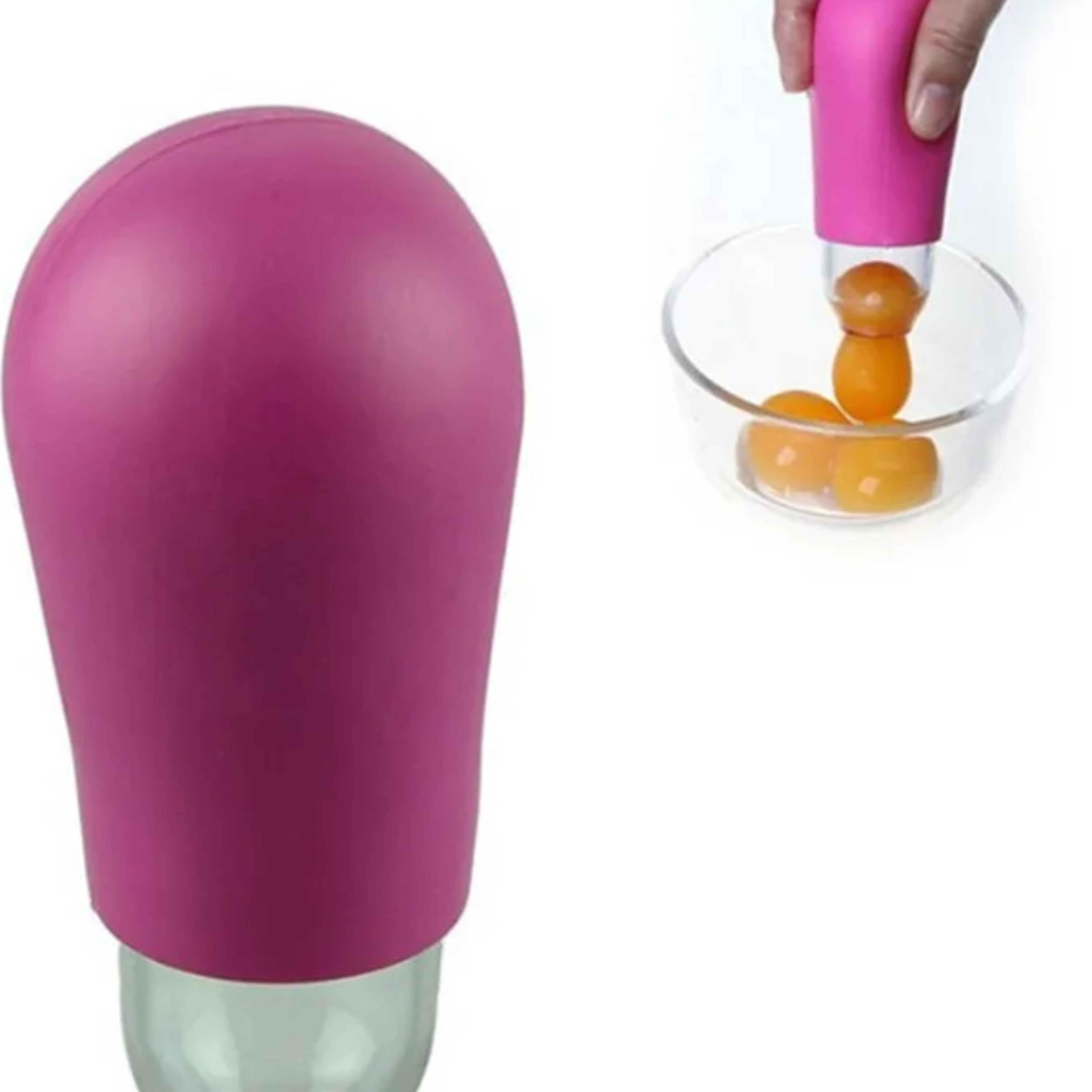 silicone egg yolk separator tool effortless egg white and yolk separation