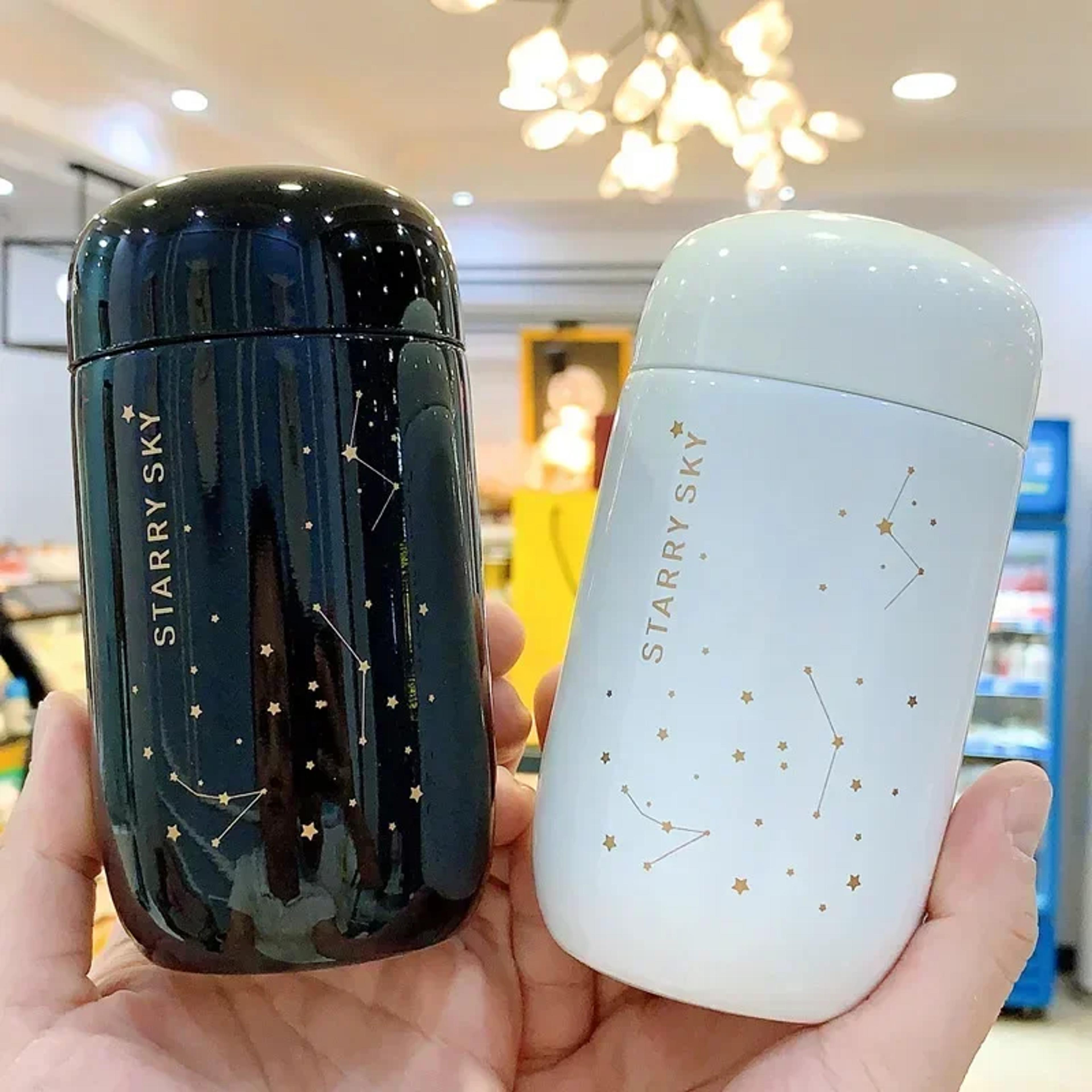 starry sky stainless steel thermos bottle leakproof vacuum flask for coffee & travel