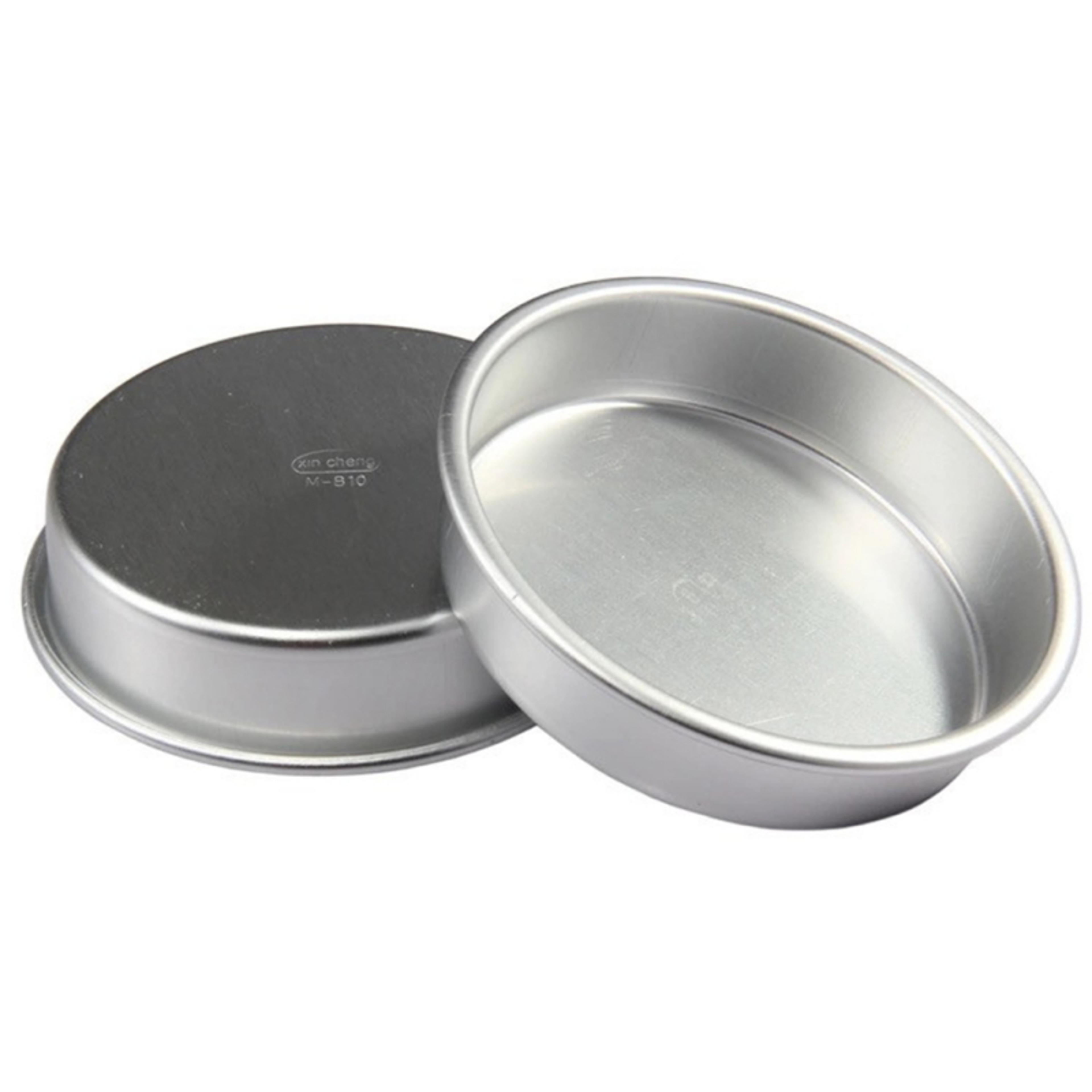 round non-stick aluminum cake pan perfect for cheesecakes, puddings, breads & desserts
