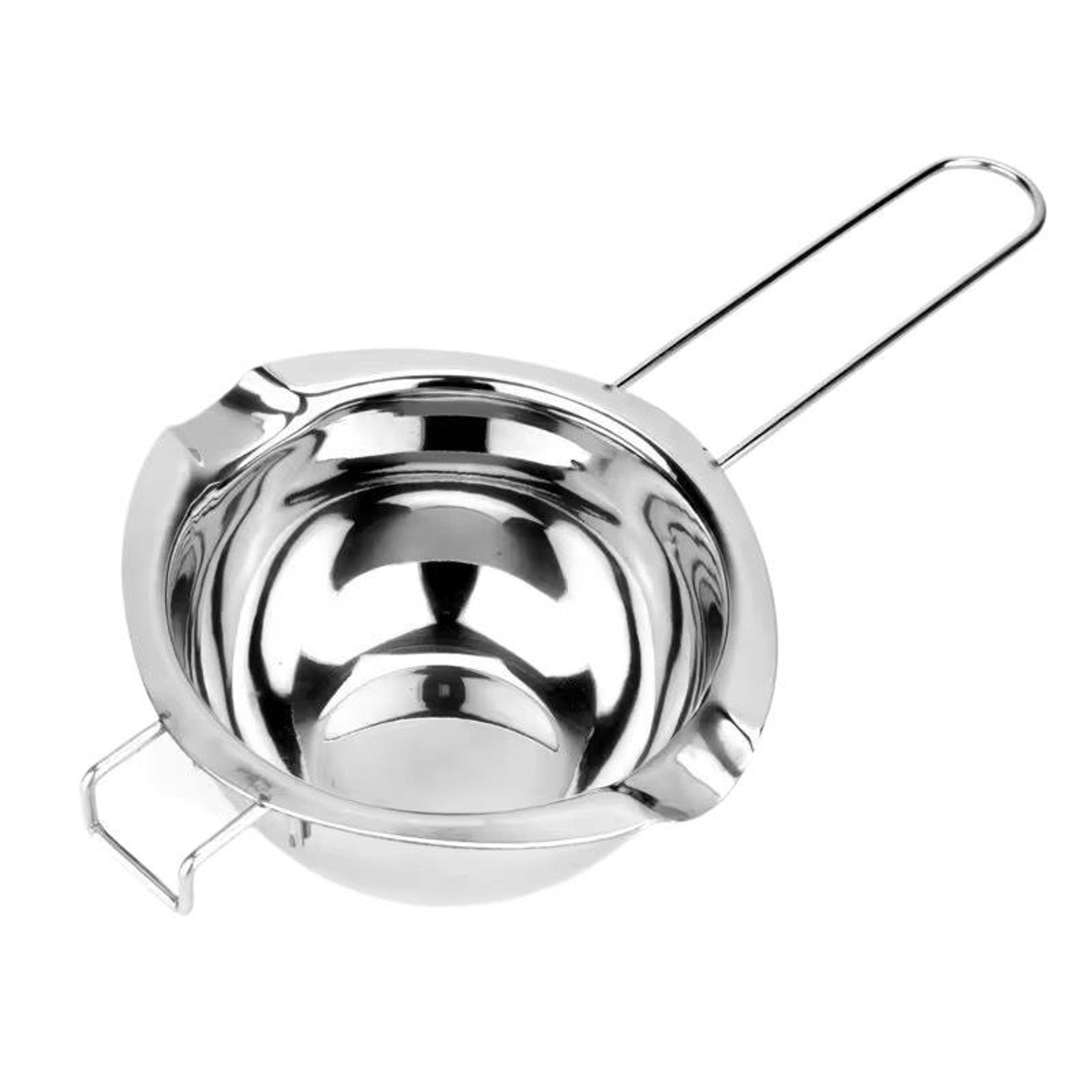 stainless steel candle wax melting pot with heat resistant handle for chocolate & candle making
