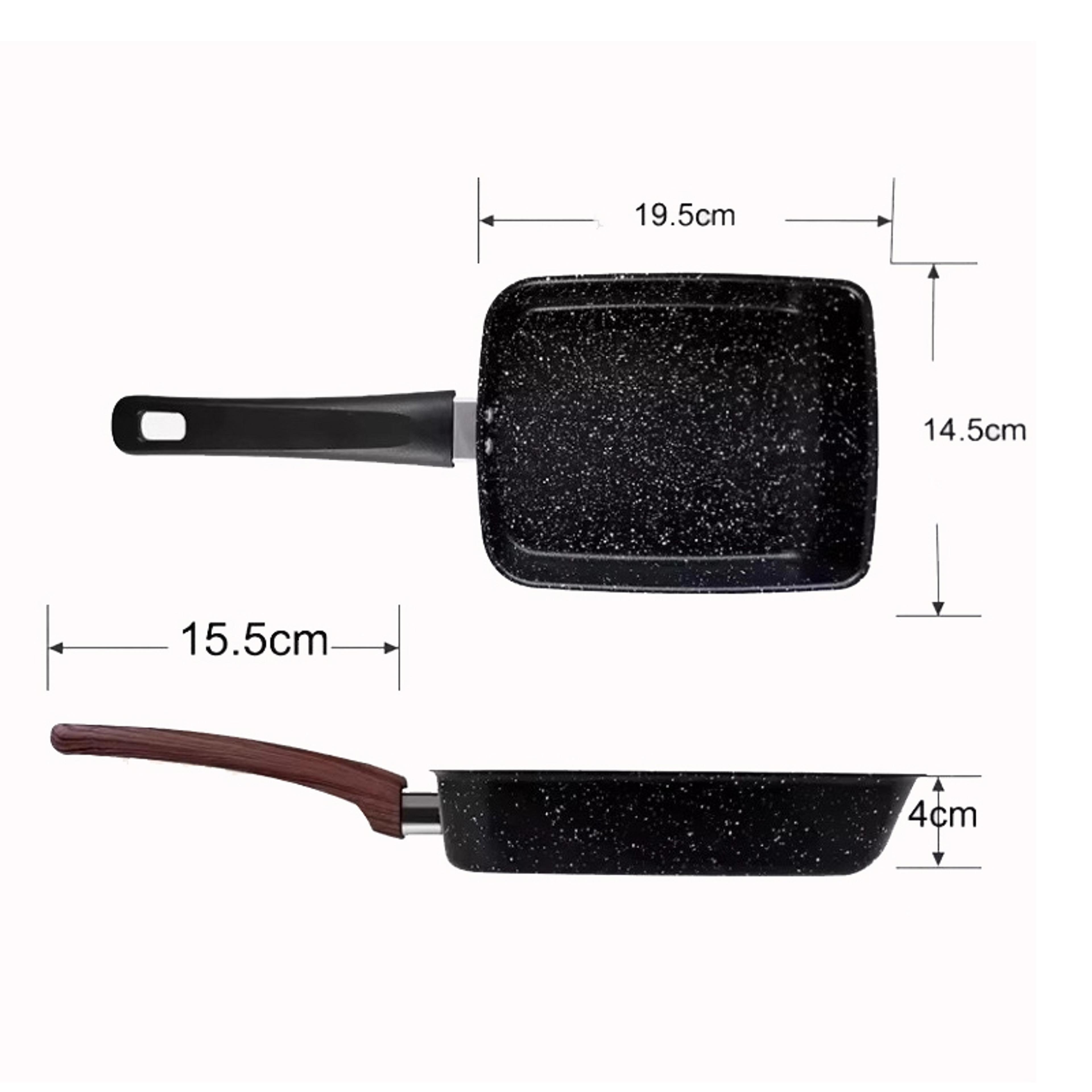 Nonstick Omelette Pan With Wooden Handle Perfect For Pancakes  Eggs 5