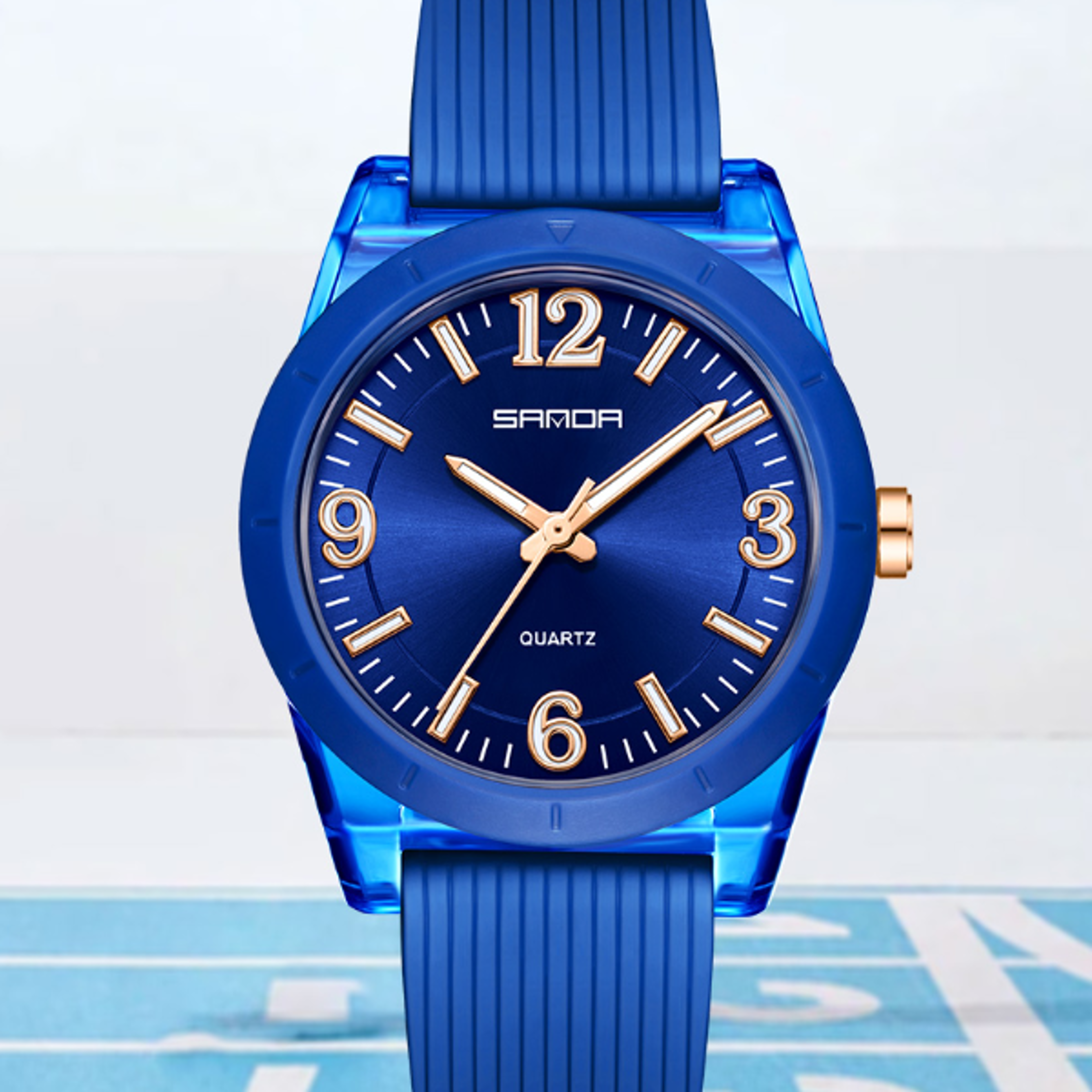 transparent children's quartz watch waterproof, night light feature, and durable for leisure & student use