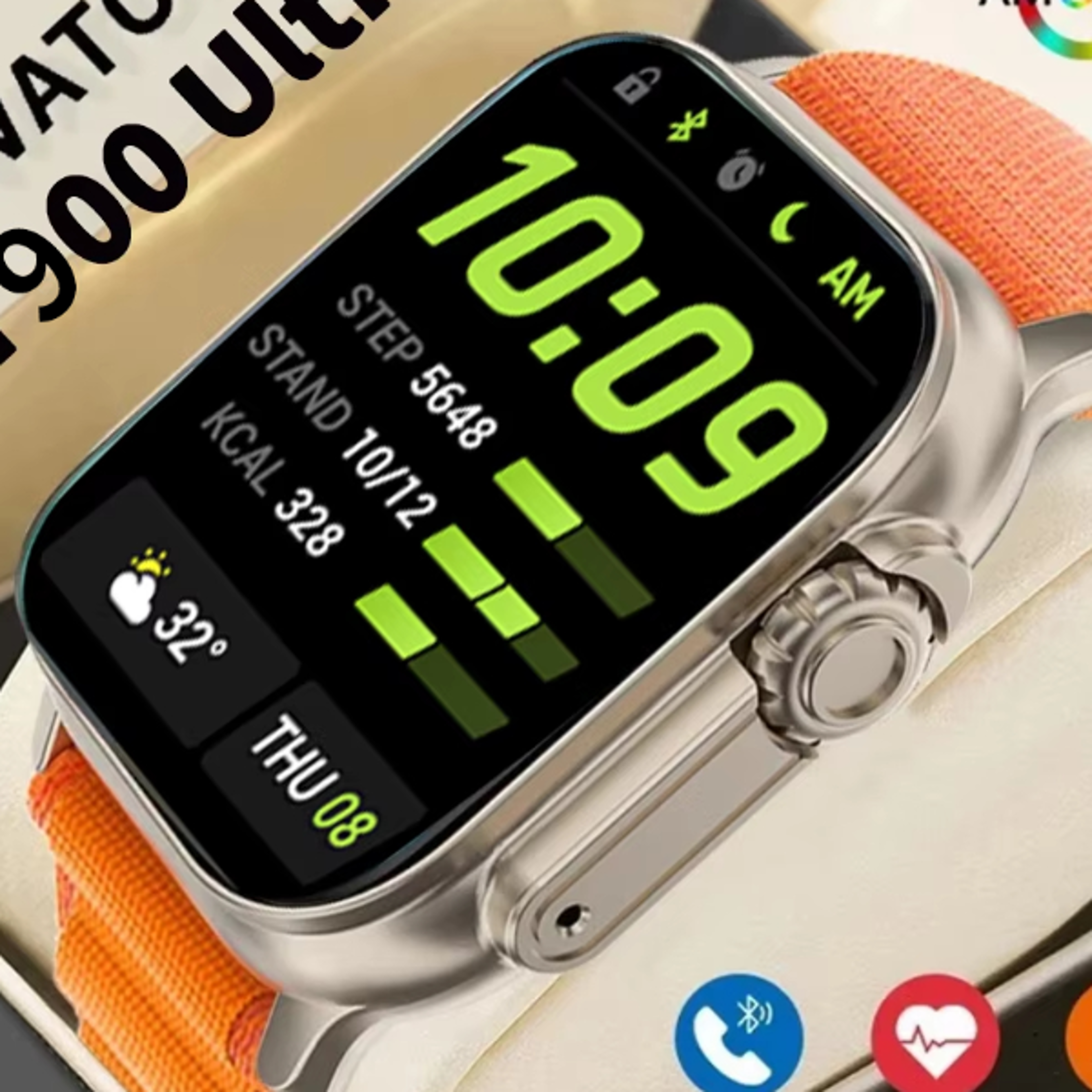 newest smartwatch with bluetooth voice call & heart rate monitor sports bracelet