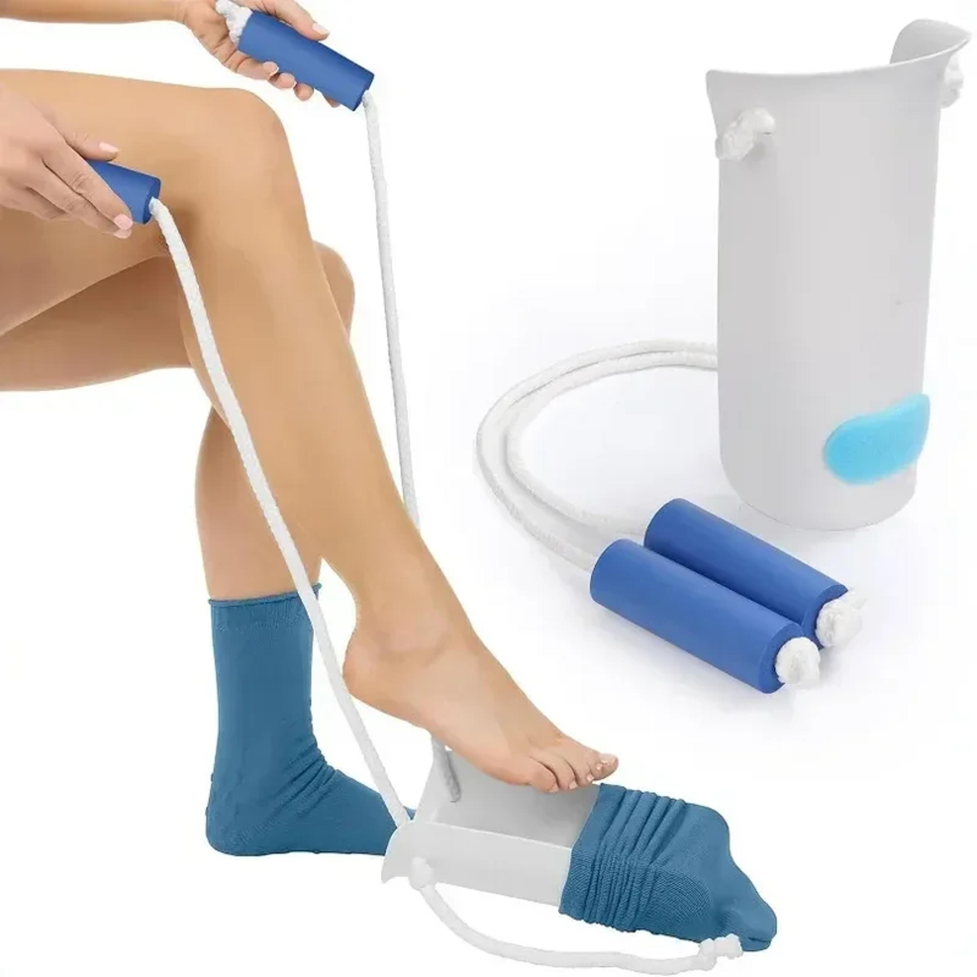 easy on sock aid kit non-slip stocking slider & pulling assist device