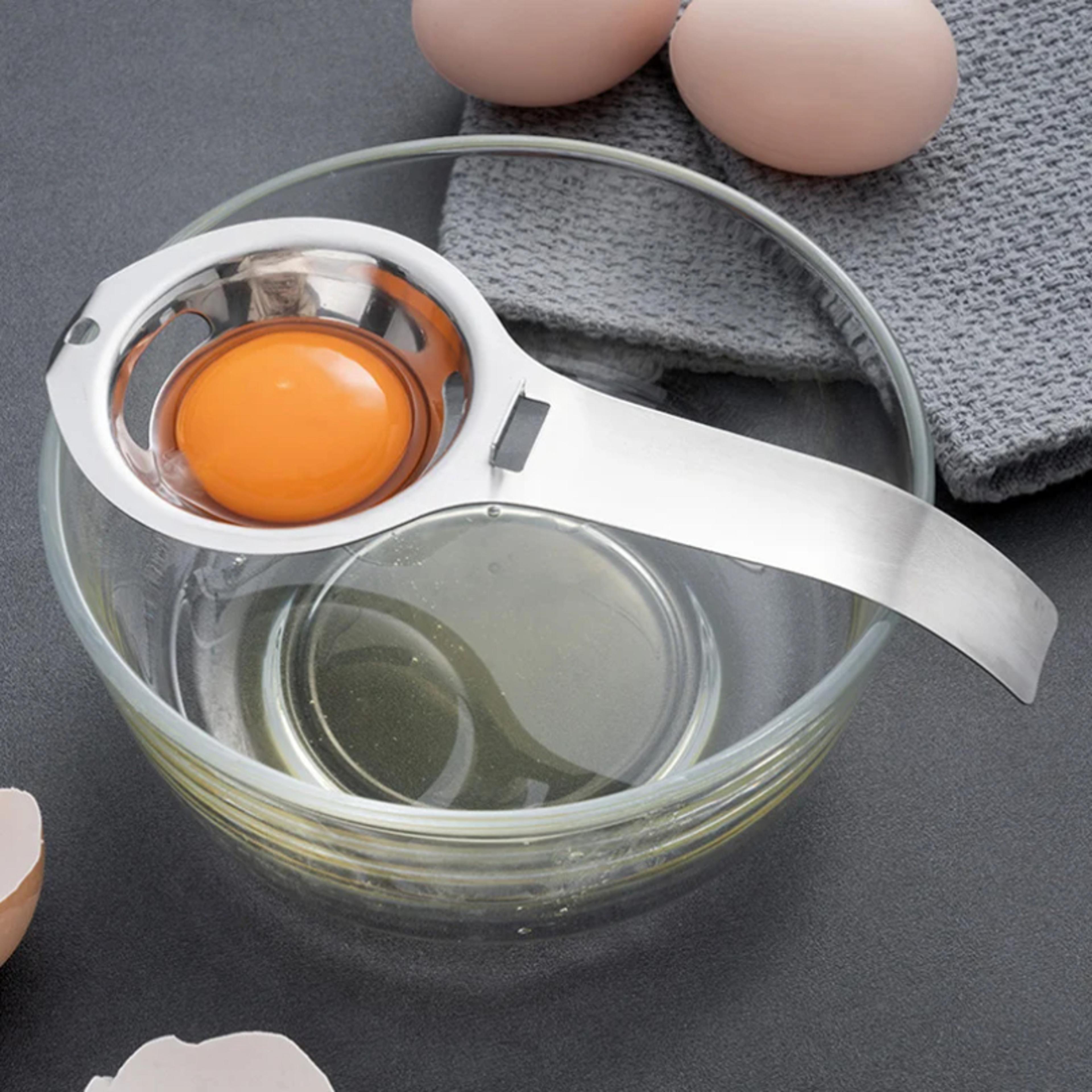 stainless steel egg separator, yolk and white filter, egg divider for baking and cooking