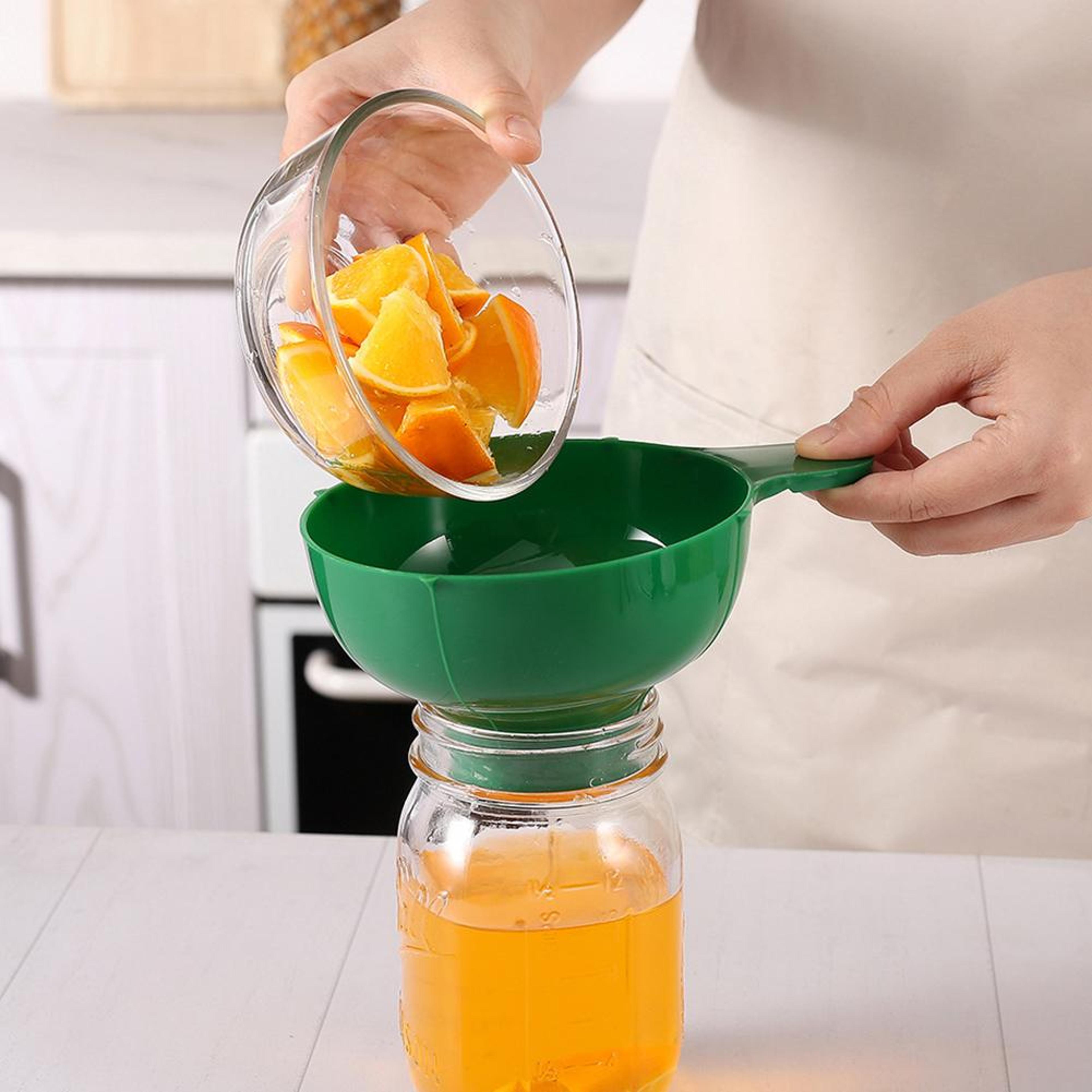 plastic wide mouth funnel for jars folding funnel with long neck for liquid filling, household kitchen gadget