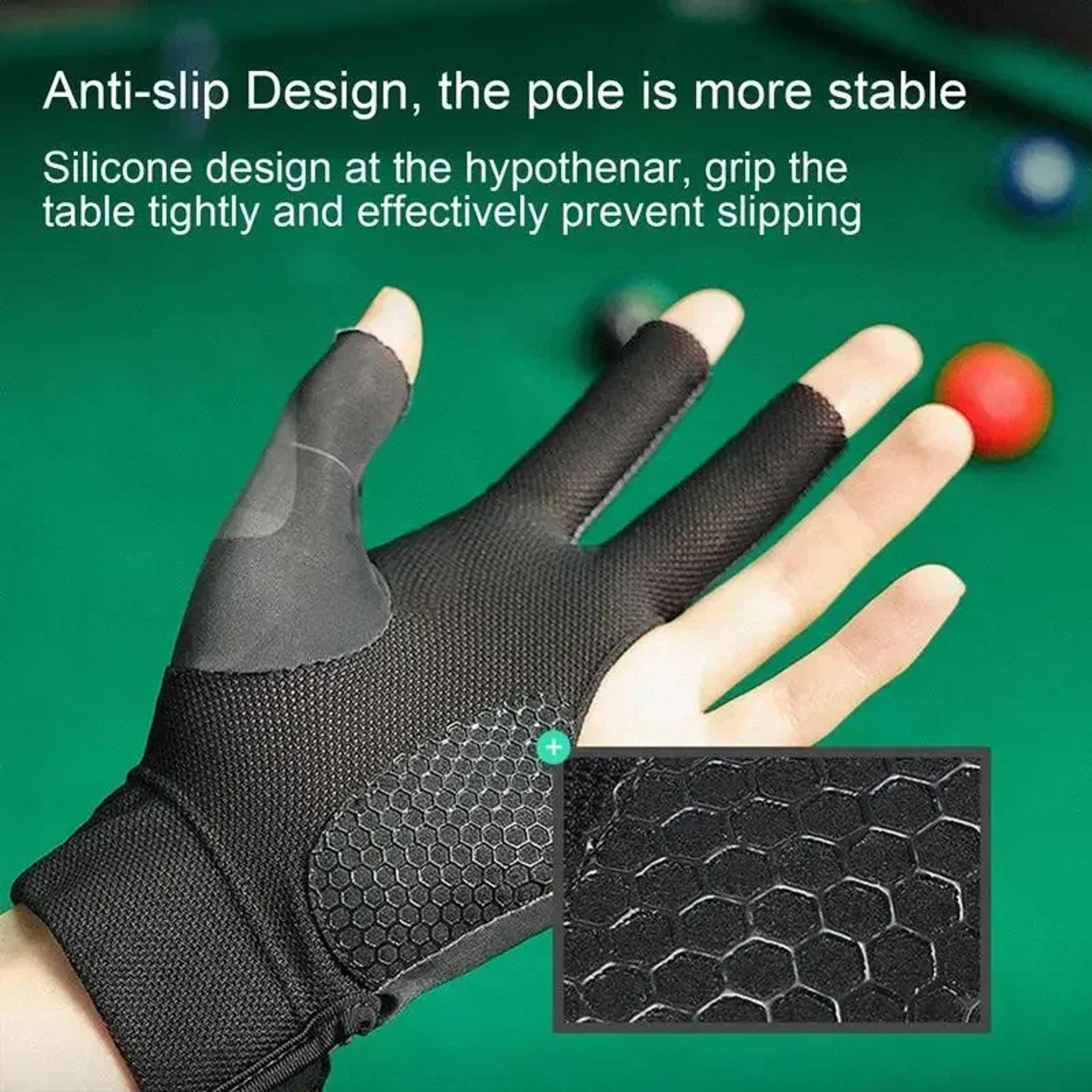 Durable Snooker  Billiards Gloves For LeftHanded Training WearResistant Portable 4