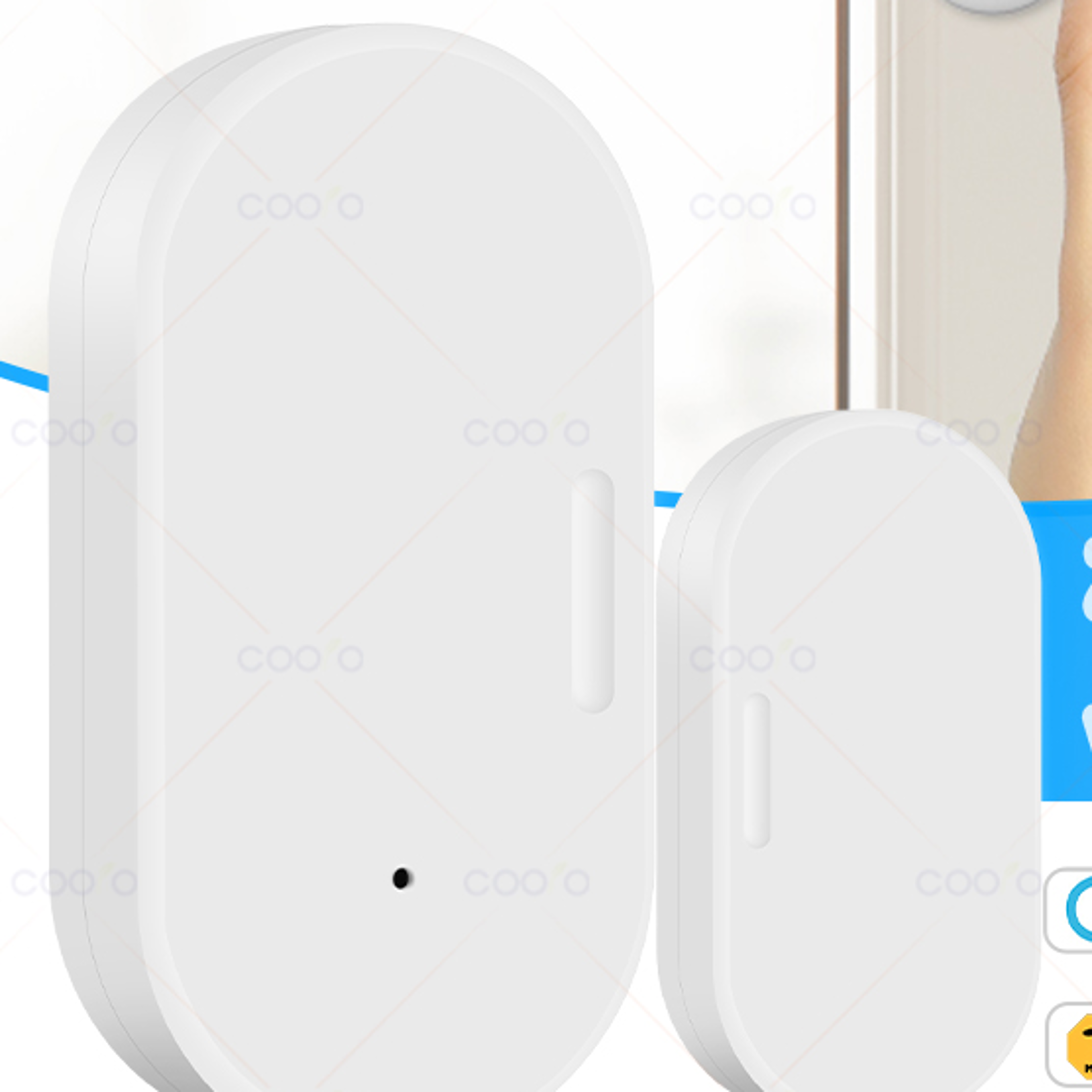 wireless magnetic door & window sensor alarm open/closed detection system for home security