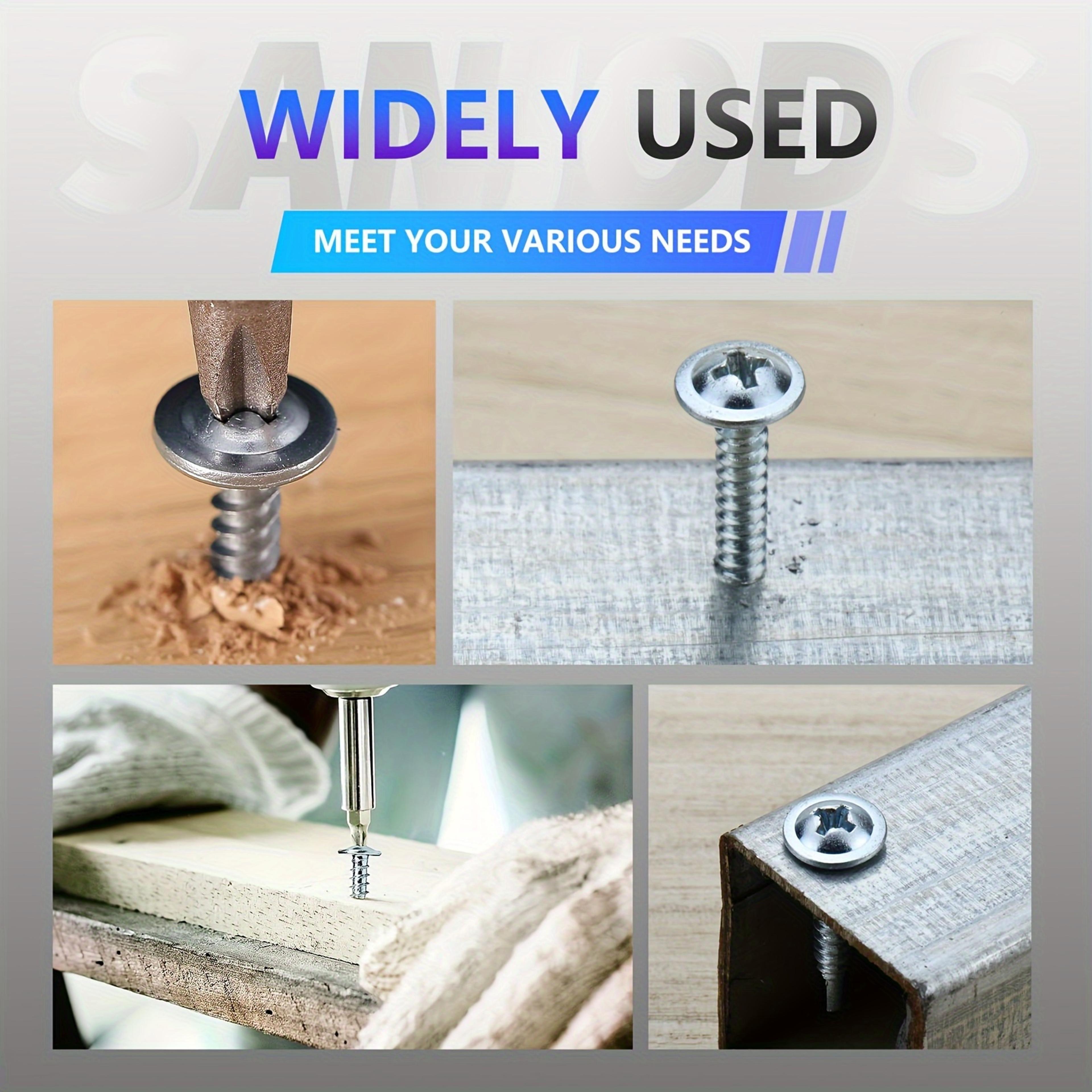 Stainless Steel Self Tapping Screws Kit For Metal Wood  Plastic 3