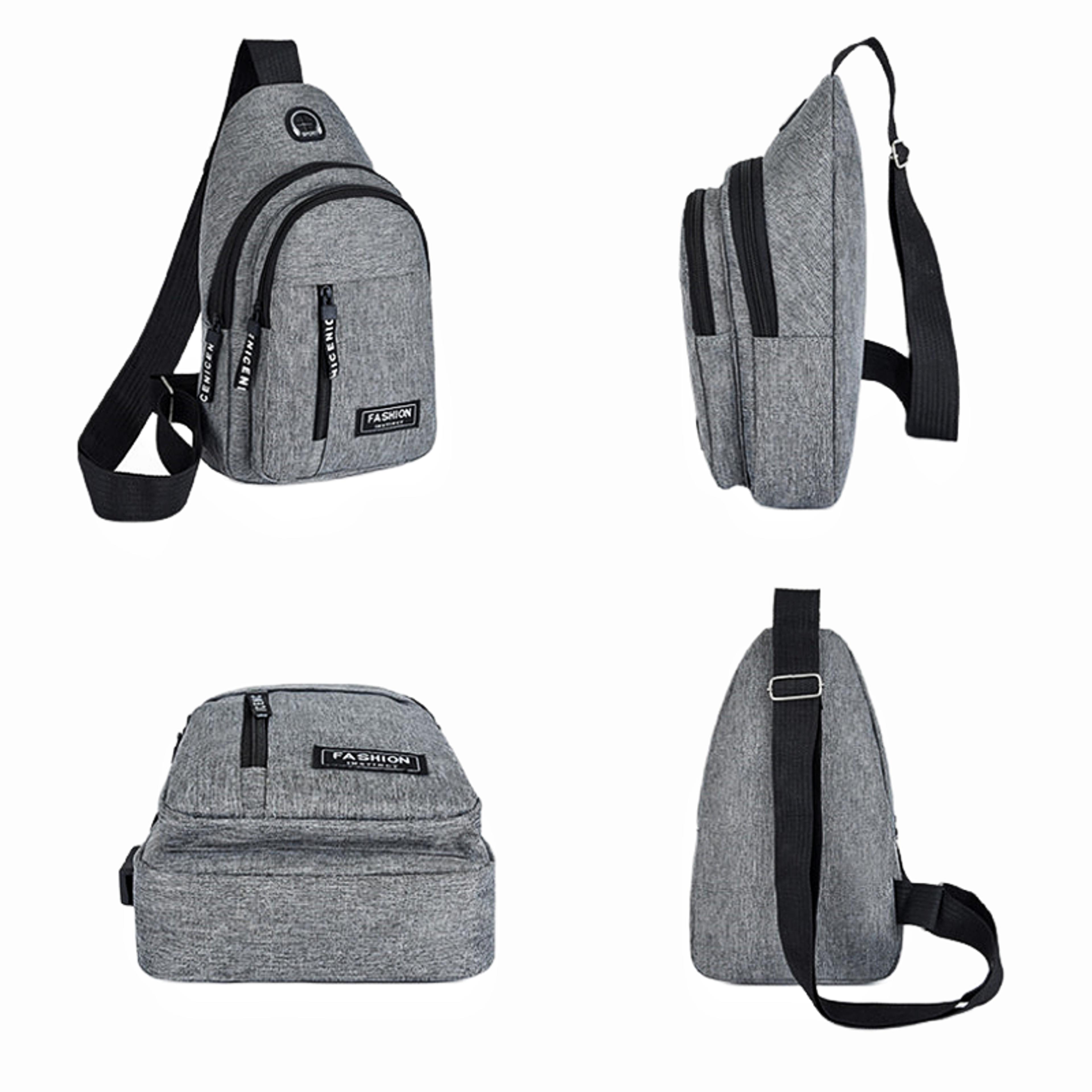 Mens Waterproof Chest Bag Stylish Multifunctional Style Messenger Bag 1